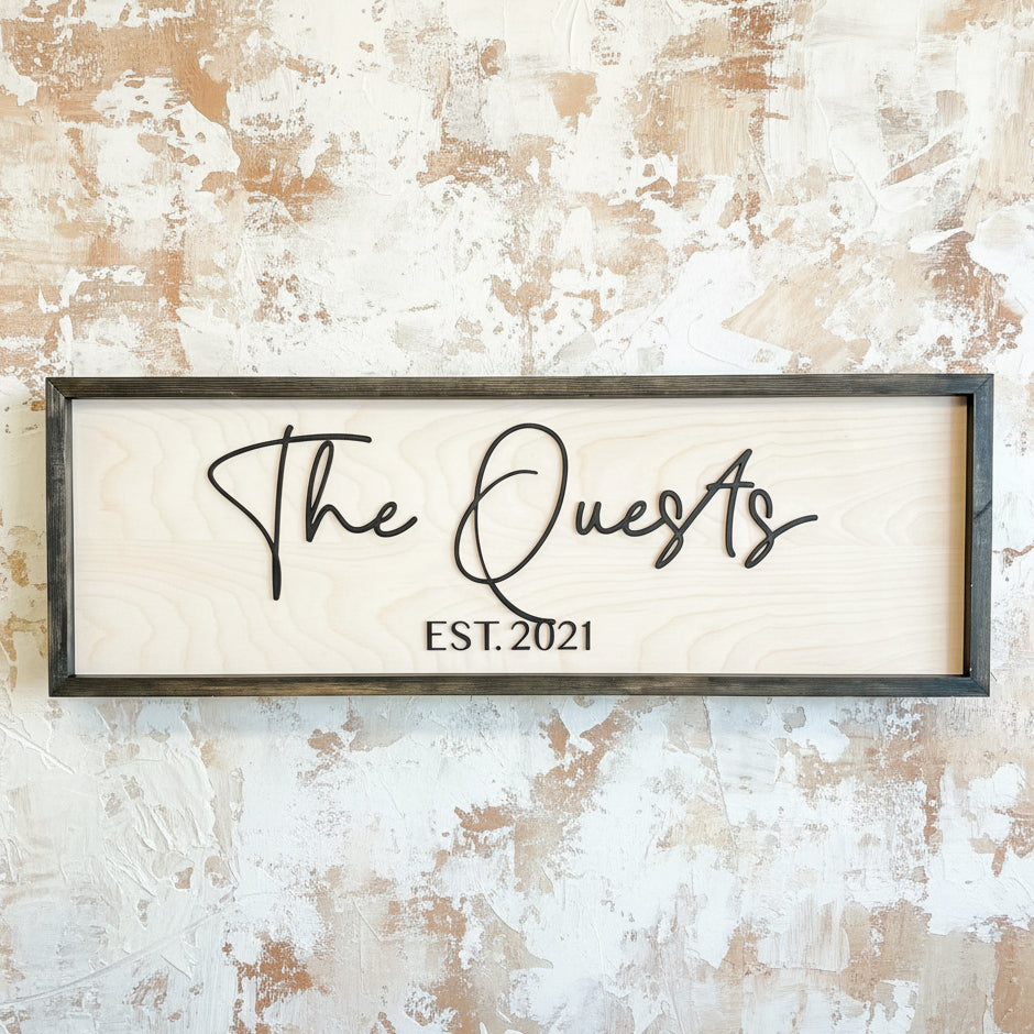 The Legacy Framed Family Name Sign