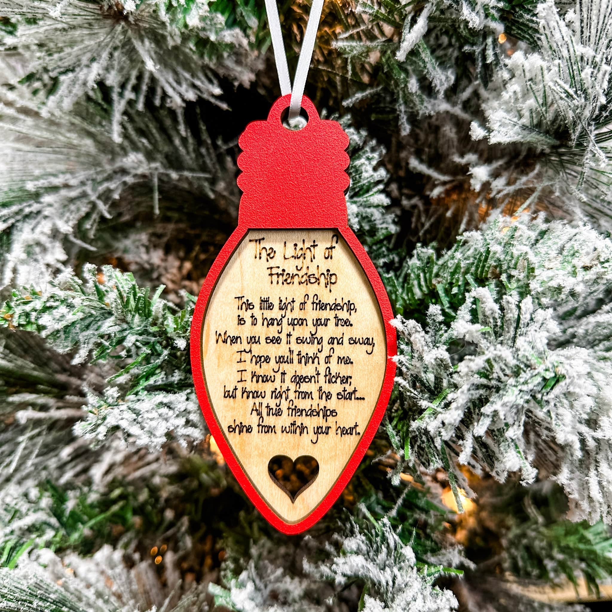 The Light of Friendship • 3D Wood Ornament