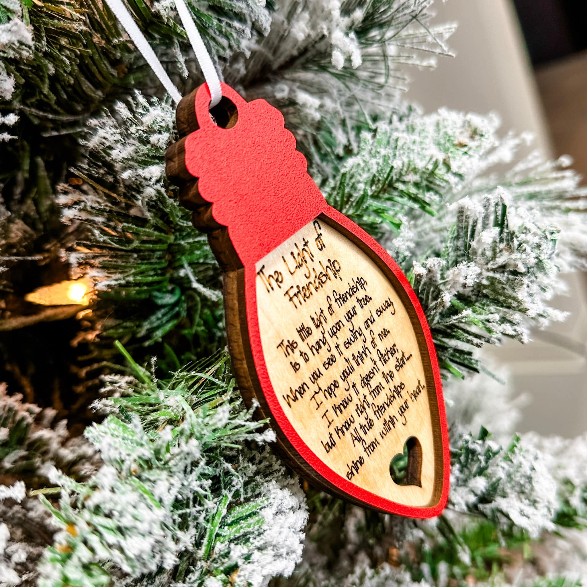 The Light of Friendship • 3D Wood Ornament