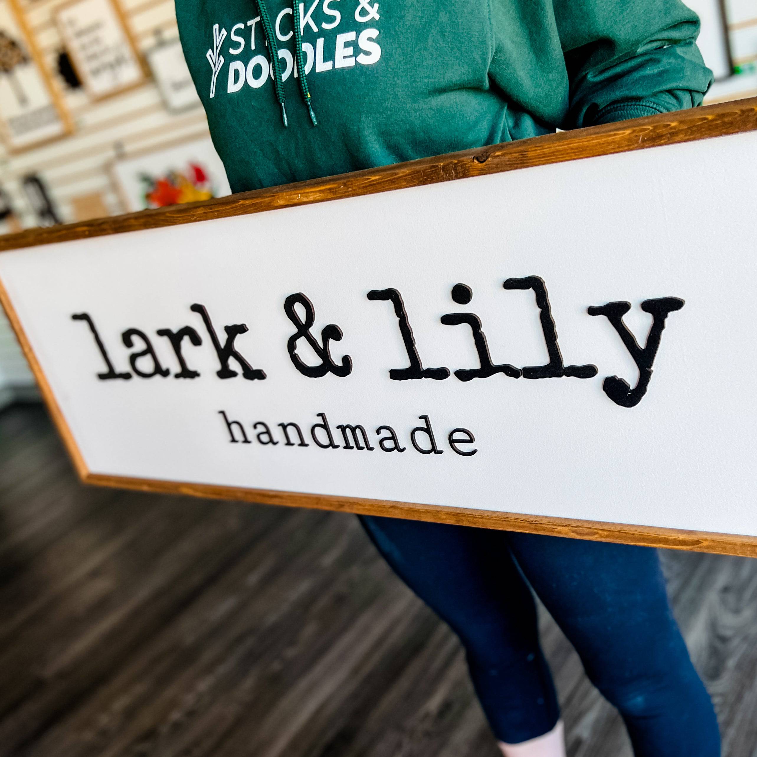 Custom Framed Logo Wood Sign