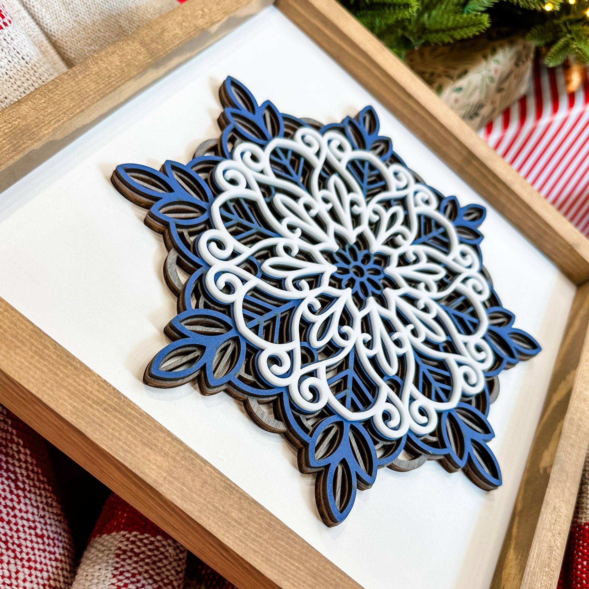 The Single Snowflake • Multilayer Wood & Acrylic Sign