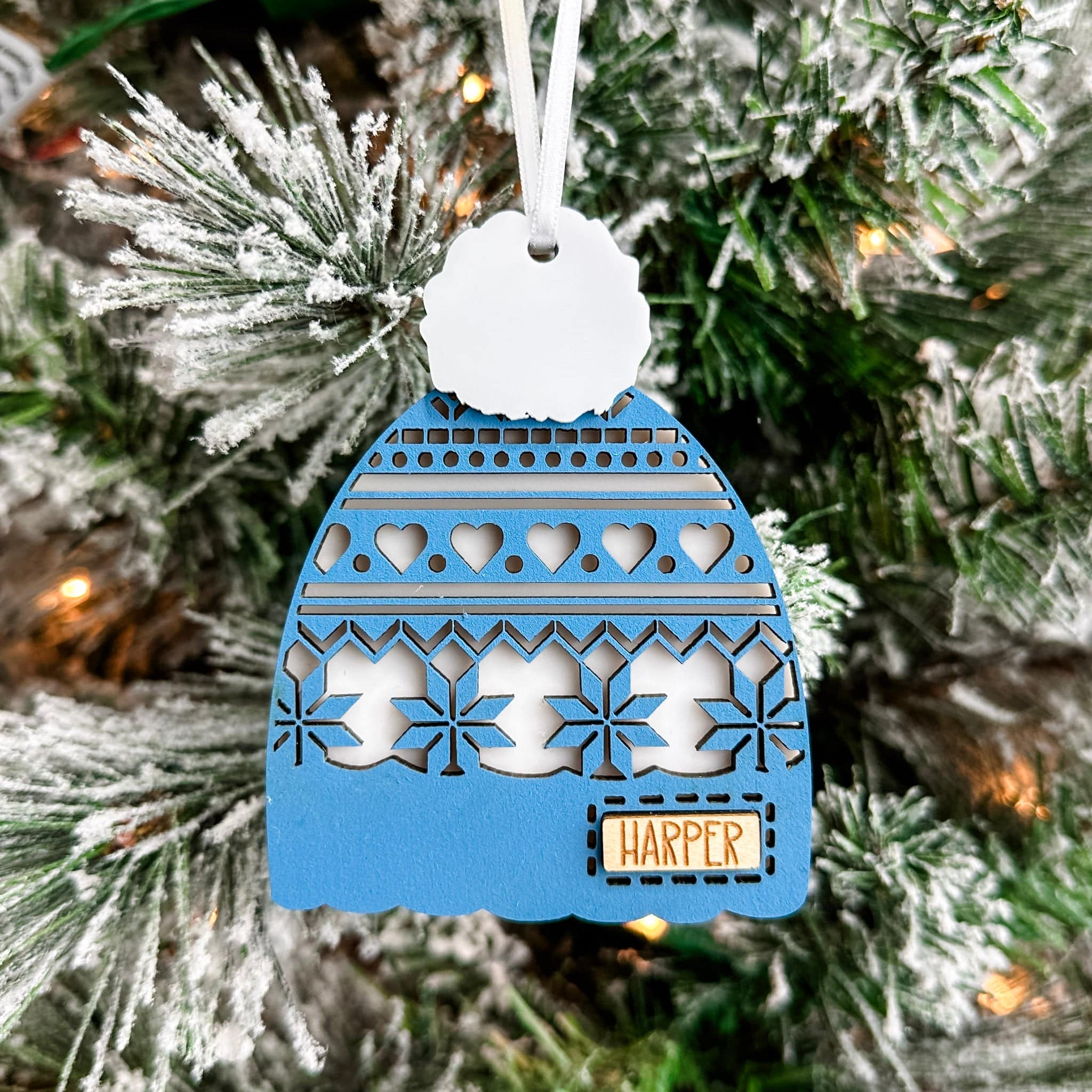 Toques (hats if you're not from Canada, eh) • 3D Wood & Acrylic Ornament ⭐Jamie's Pick (Pink!)⭐