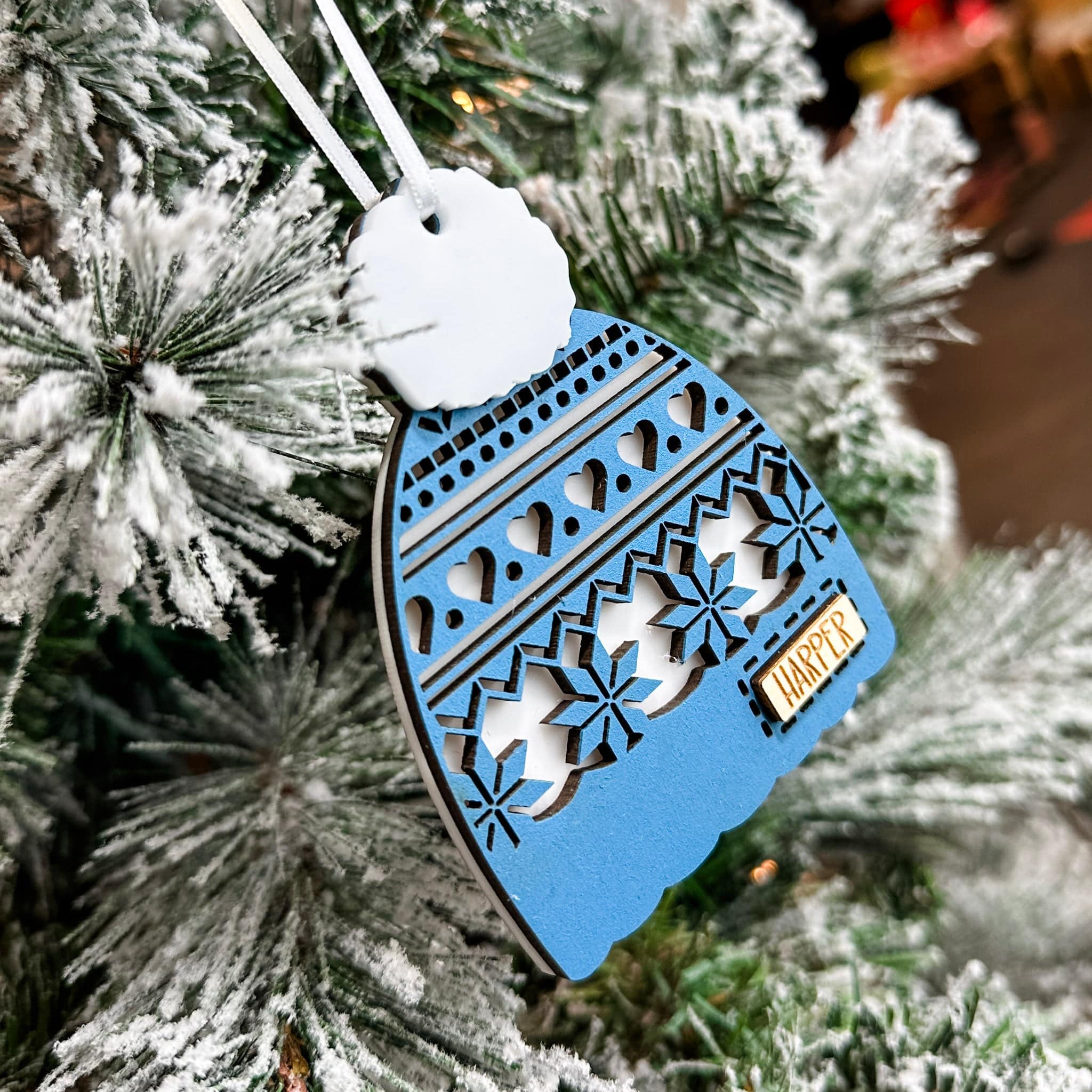 Toques (hats if you're not from Canada, eh) • 3D Wood & Acrylic Ornament ⭐Jamie's Pick (Pink!)⭐