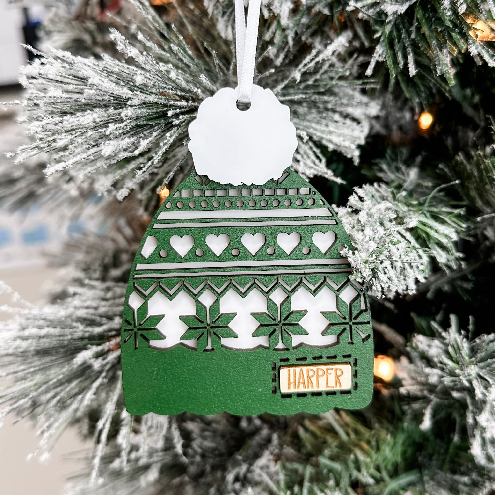 Toques (hats if you're not from Canada, eh) • 3D Wood & Acrylic Ornament ⭐Jamie's Pick (Pink!)⭐