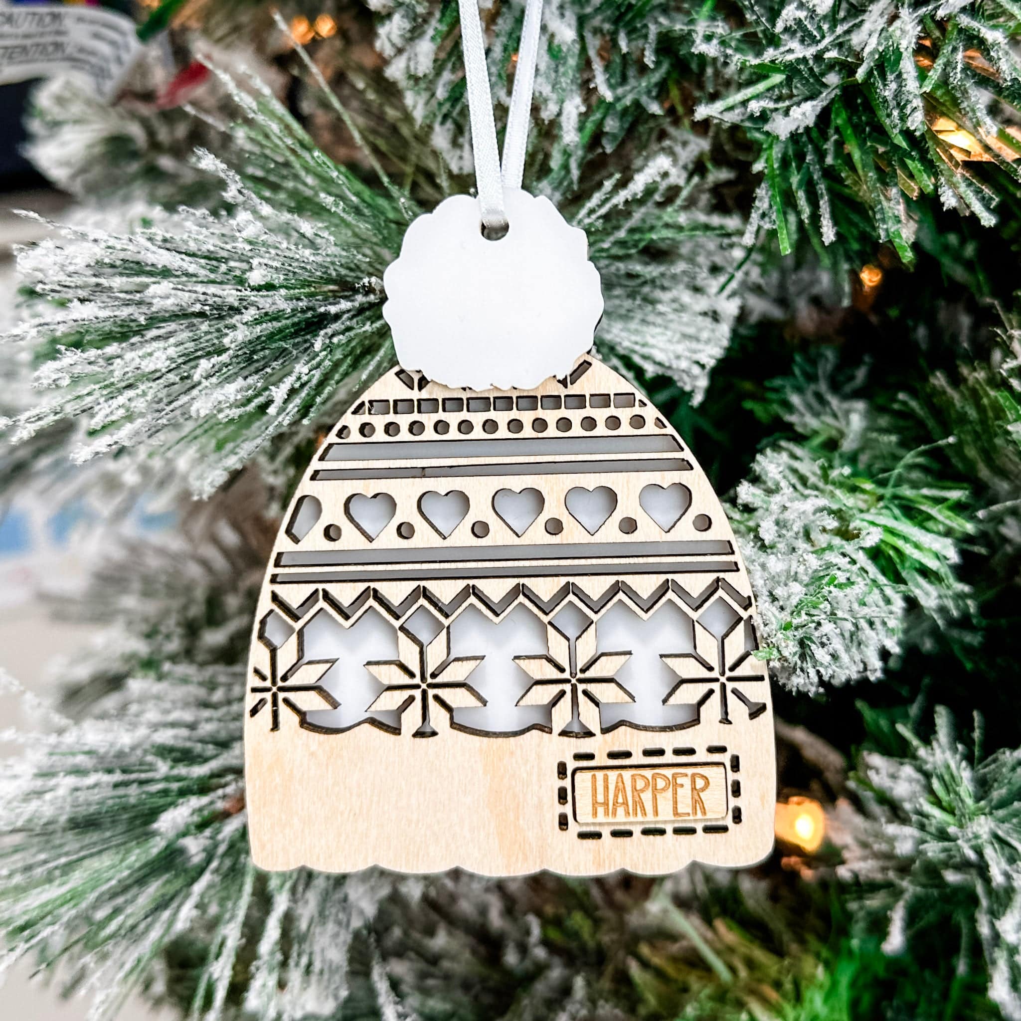 Toques (hats if you're not from Canada, eh) • 3D Wood & Acrylic Ornament ⭐Jamie's Pick (Pink!)⭐