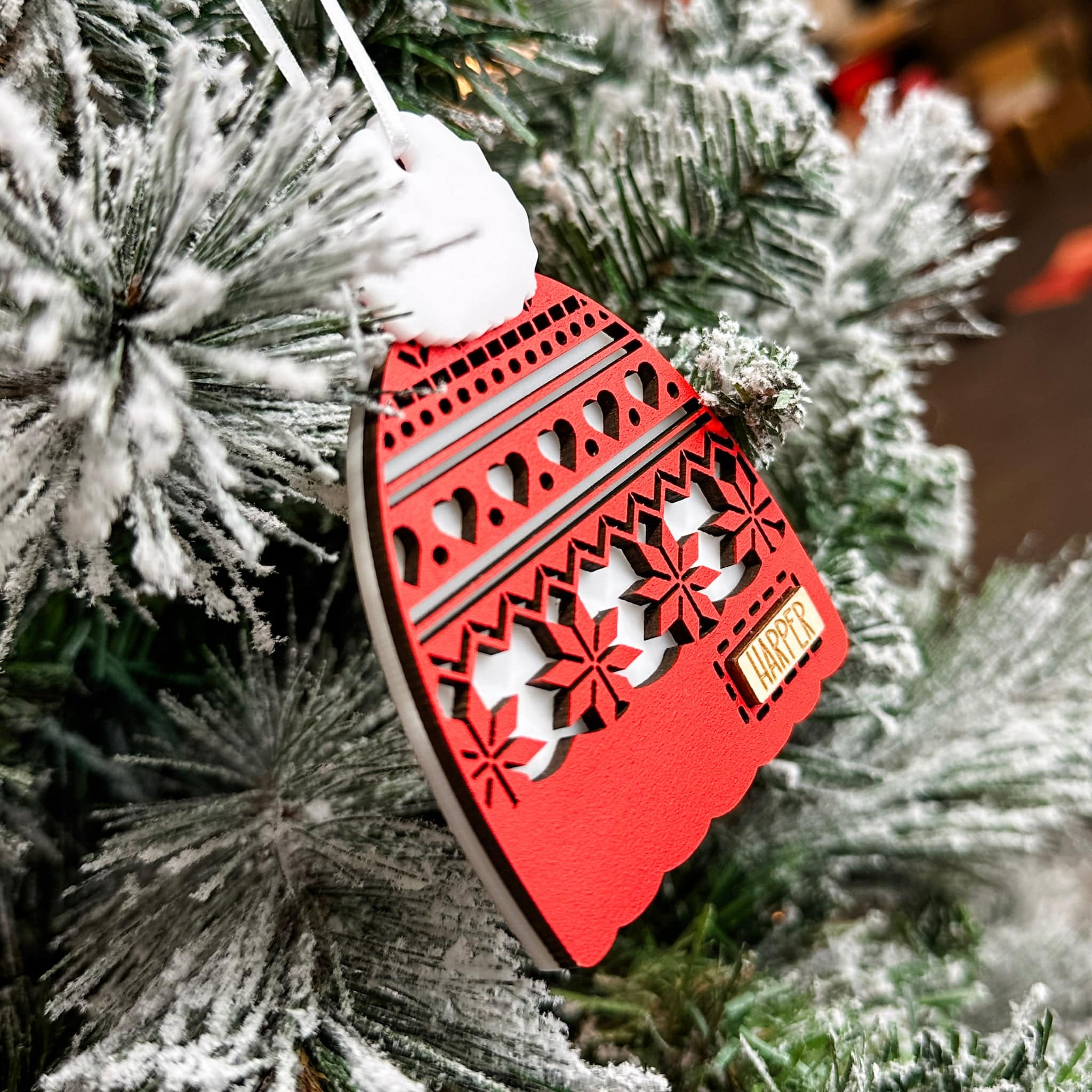 Toques (hats if you're not from Canada, eh) • 3D Wood & Acrylic Ornament ⭐Jamie's Pick (Pink!)⭐