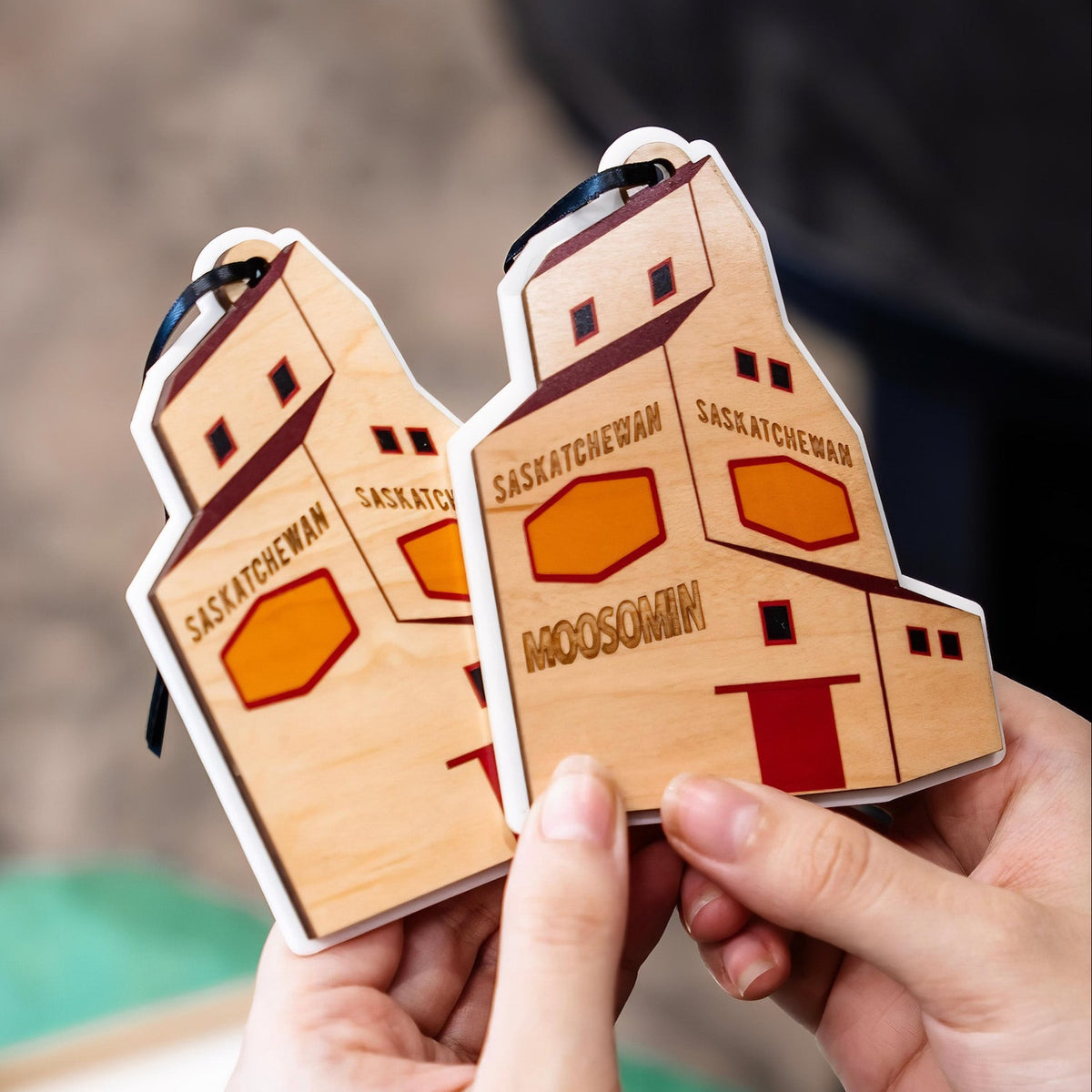 Custom Town Name Grain Elevator Ornament