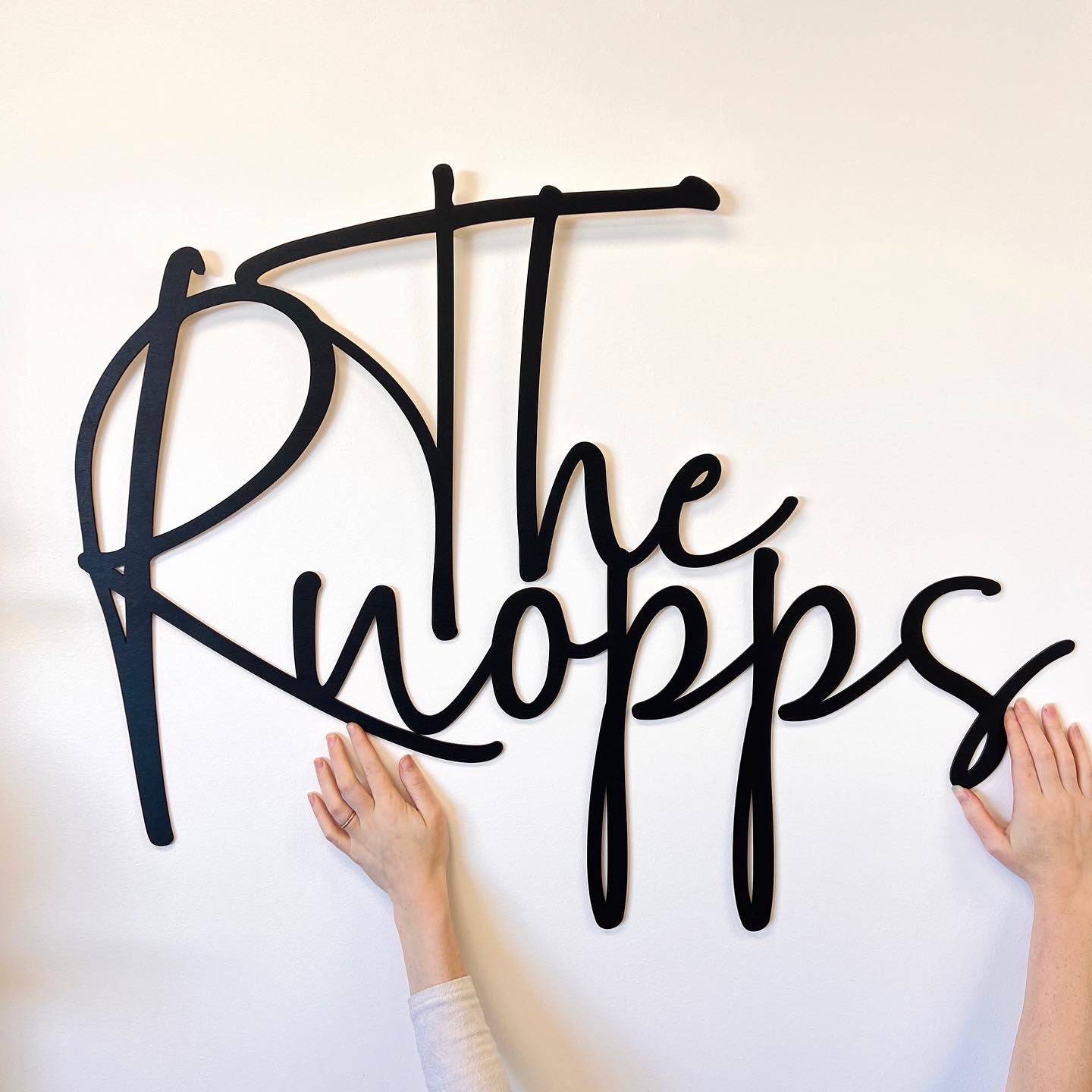3D Last Name Cutout Sign - Sticks & Doodles