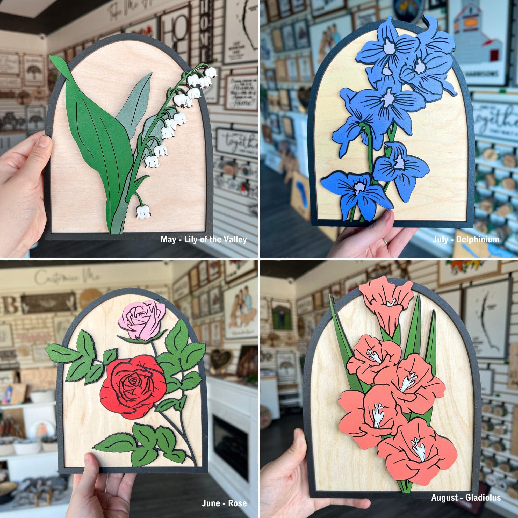 Birth Flower 3D Wood Arches **Final 2 Launching Soon!** - Sticks & Doodles