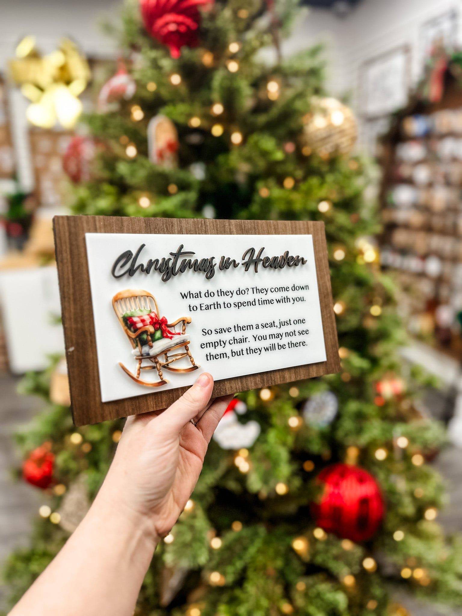 Christmas In Heaven Wood & Acrylic Sign - Sticks & Doodles