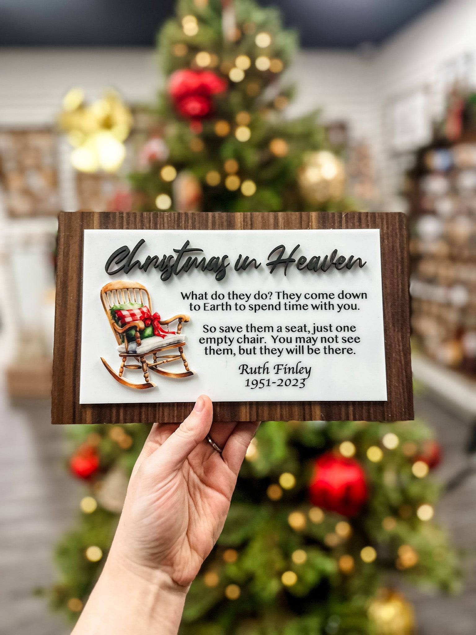 Christmas In Heaven Wood & Acrylic Sign - Sticks & Doodles