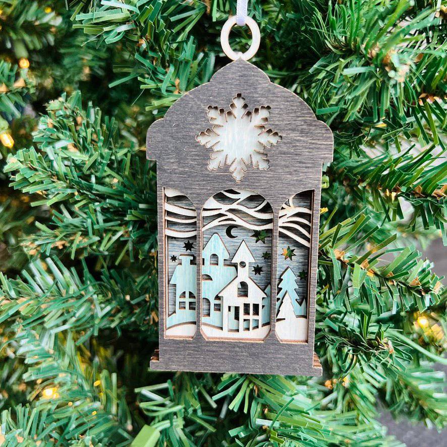 Christmas Lantern Multilayer Ornaments - Sticks & Doodles