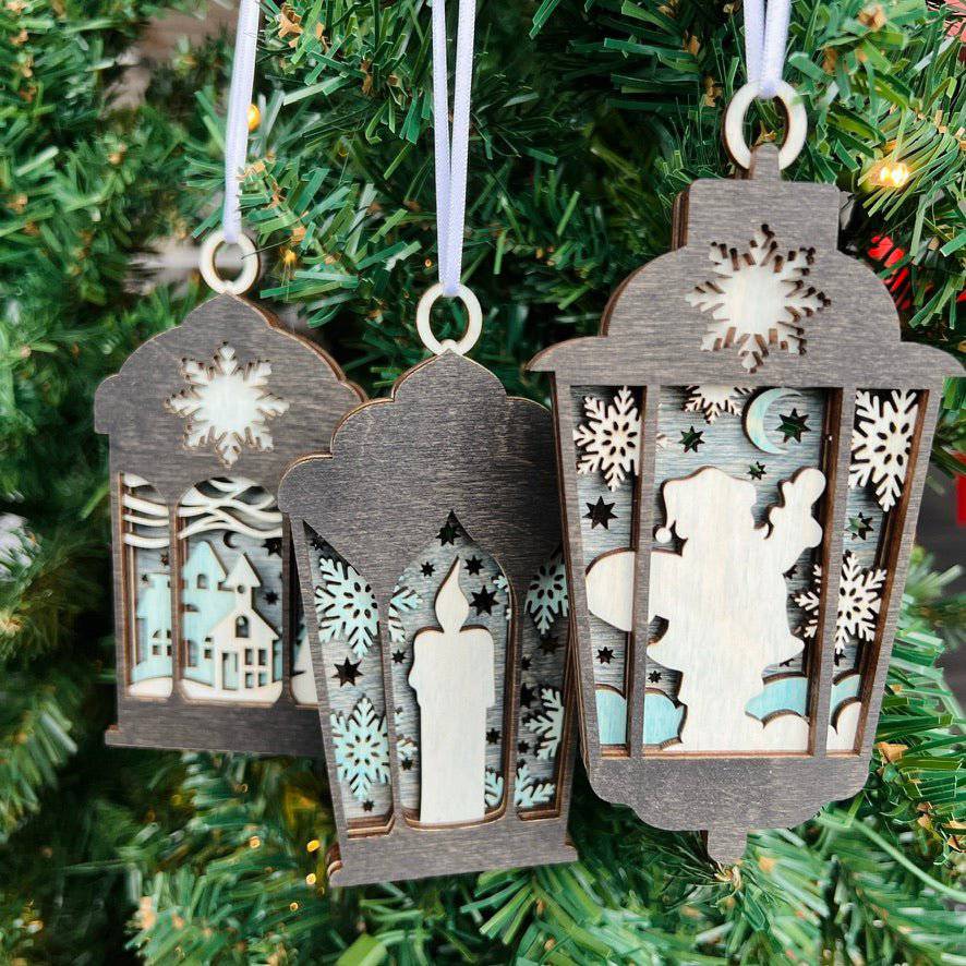 Christmas Lantern Multilayer Ornaments - Sticks & Doodles