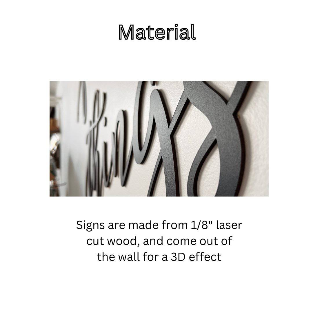 Design Your Own 3D Wall Text Sign - Sticks & Doodles