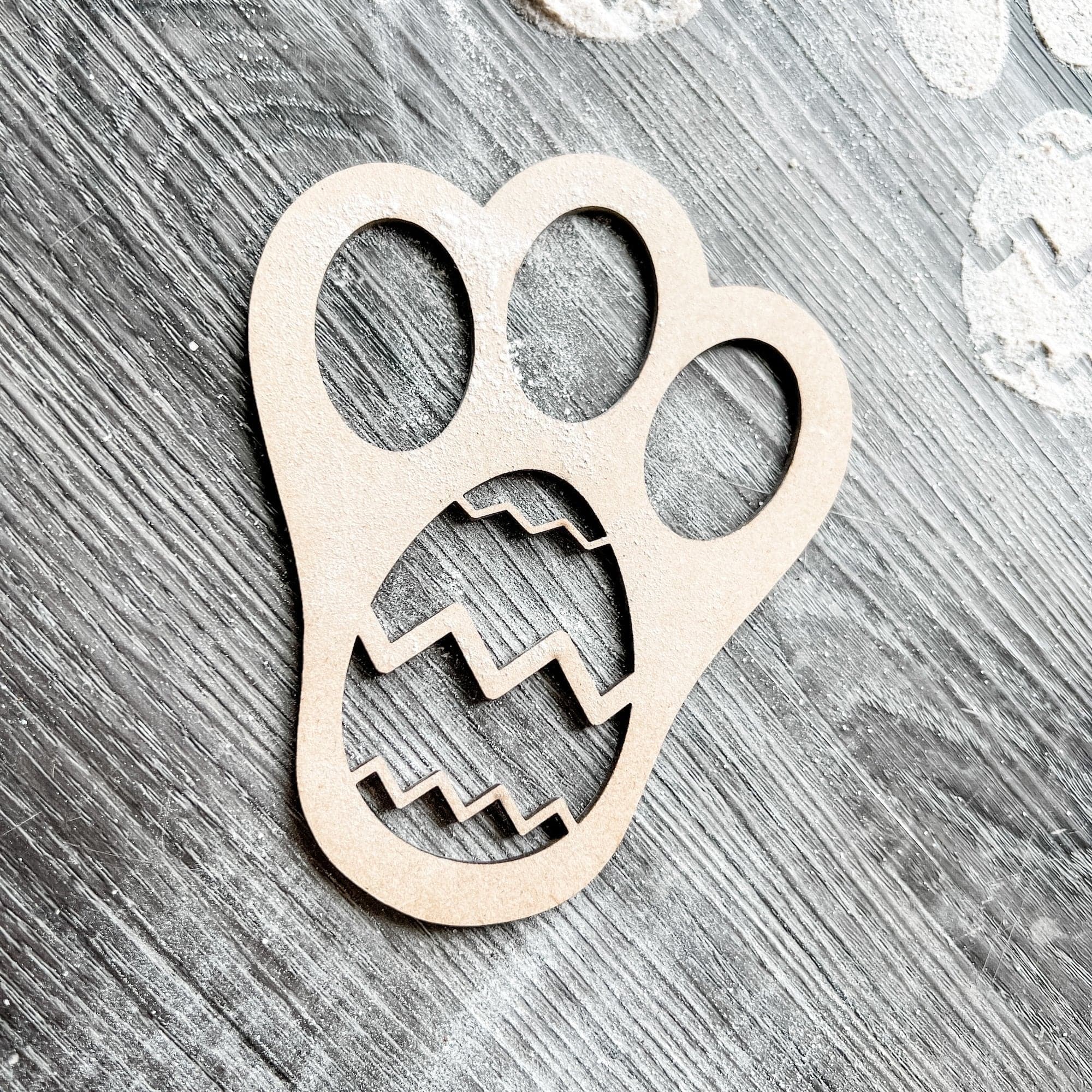 Easter Bunny Footprint Stencil - Sticks & Doodles