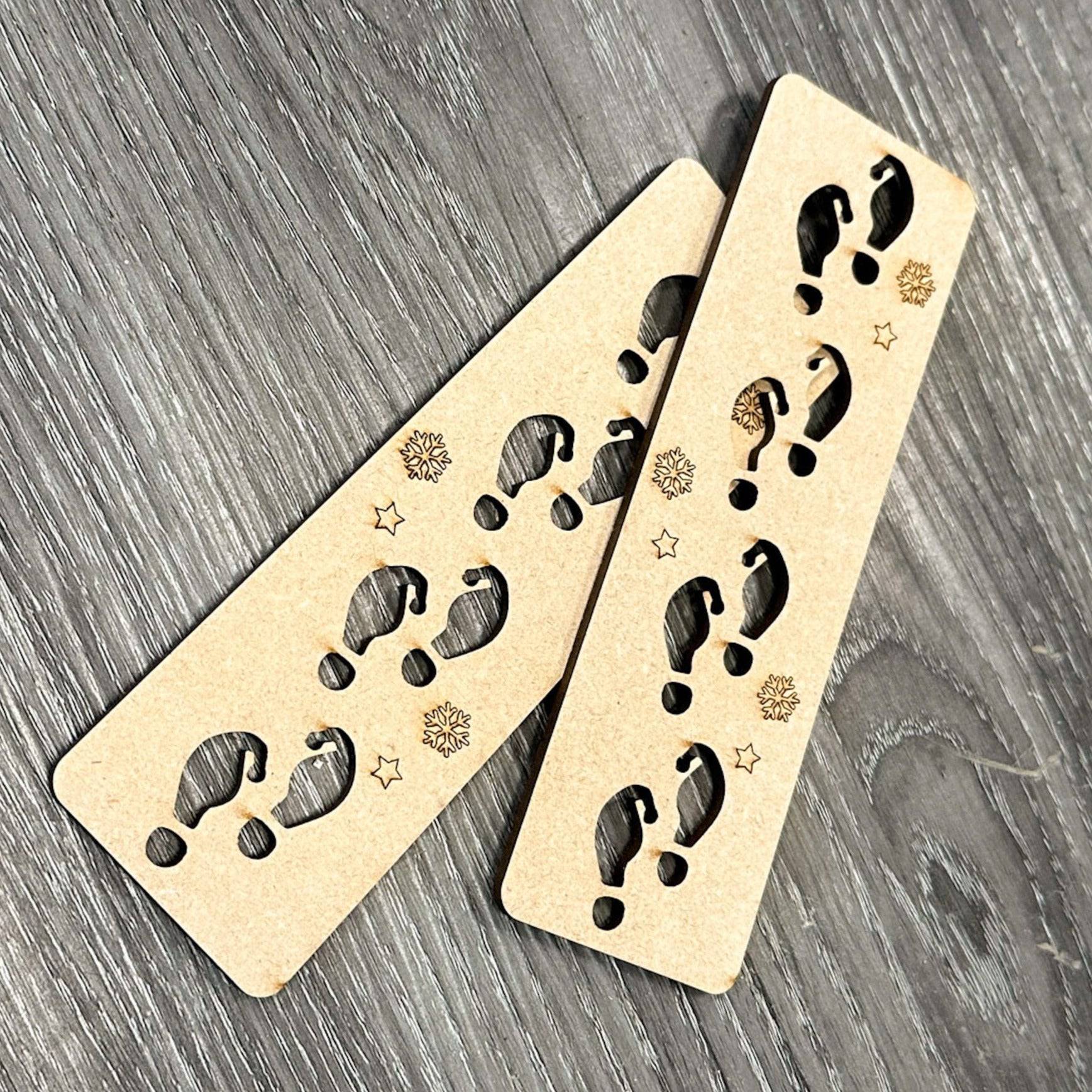 Elf Footprints Stencil - Sticks & Doodles