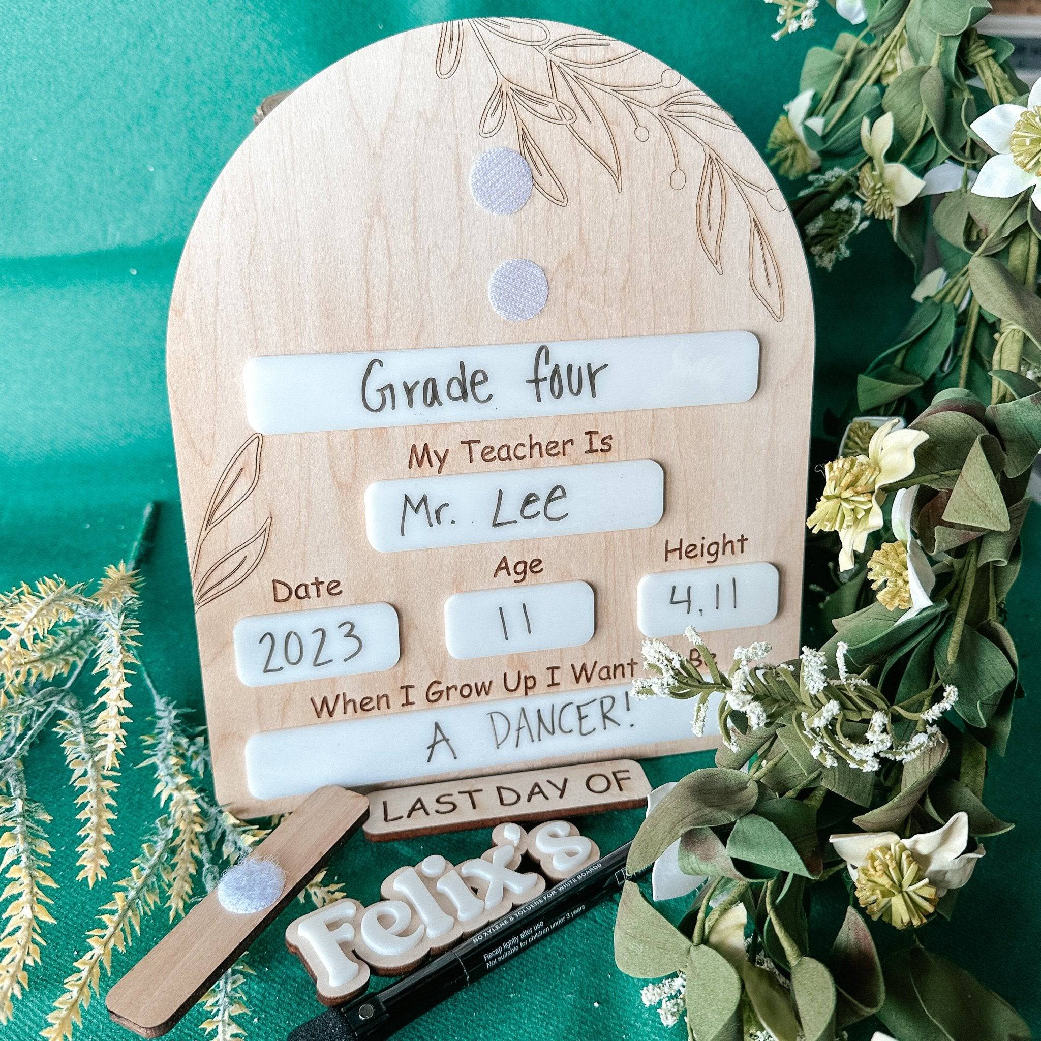 First Day / Last Day Fill In Photo Prop Arch - Sticks & Doodles