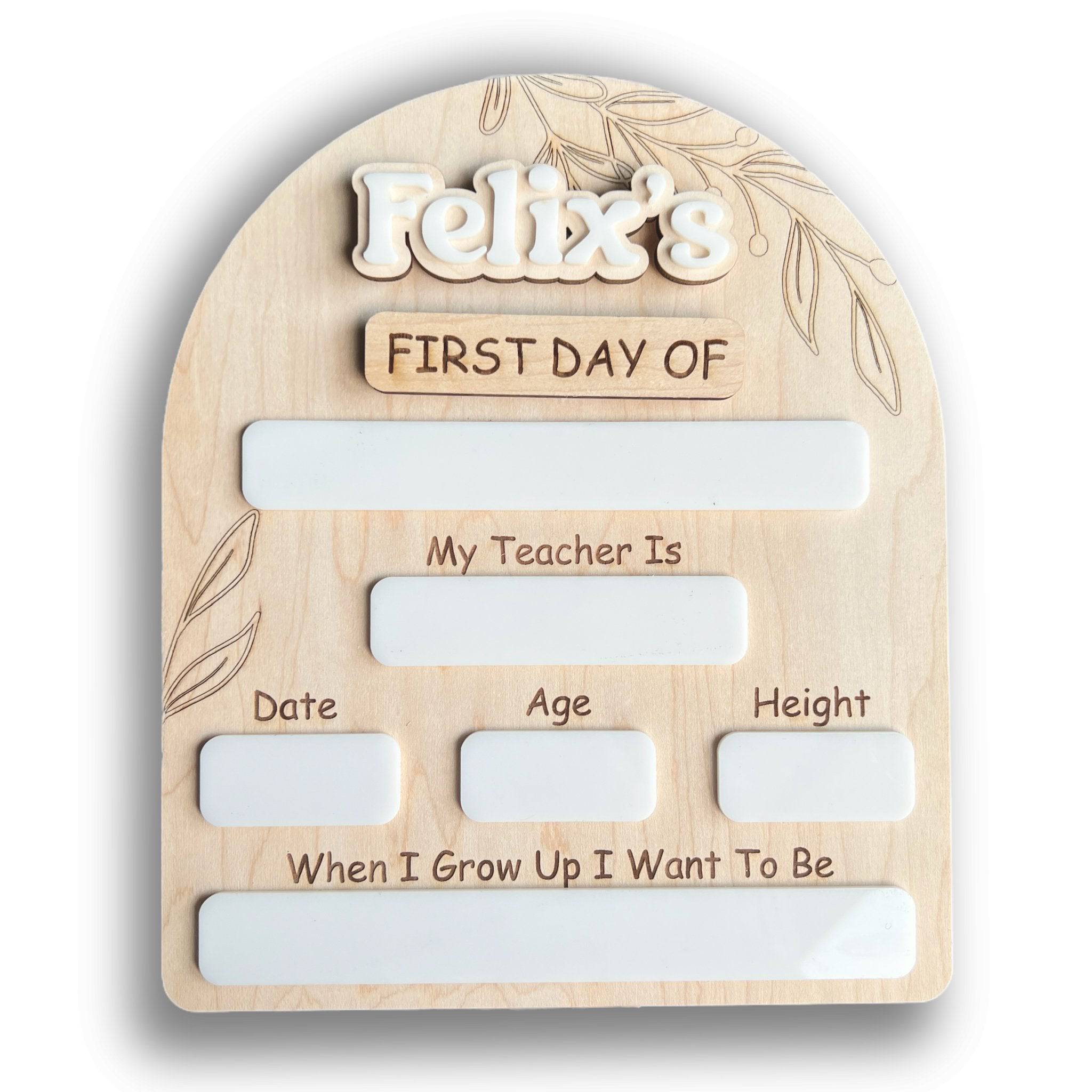 First Day / Last Day Fill In Photo Prop Arch - Sticks & Doodles