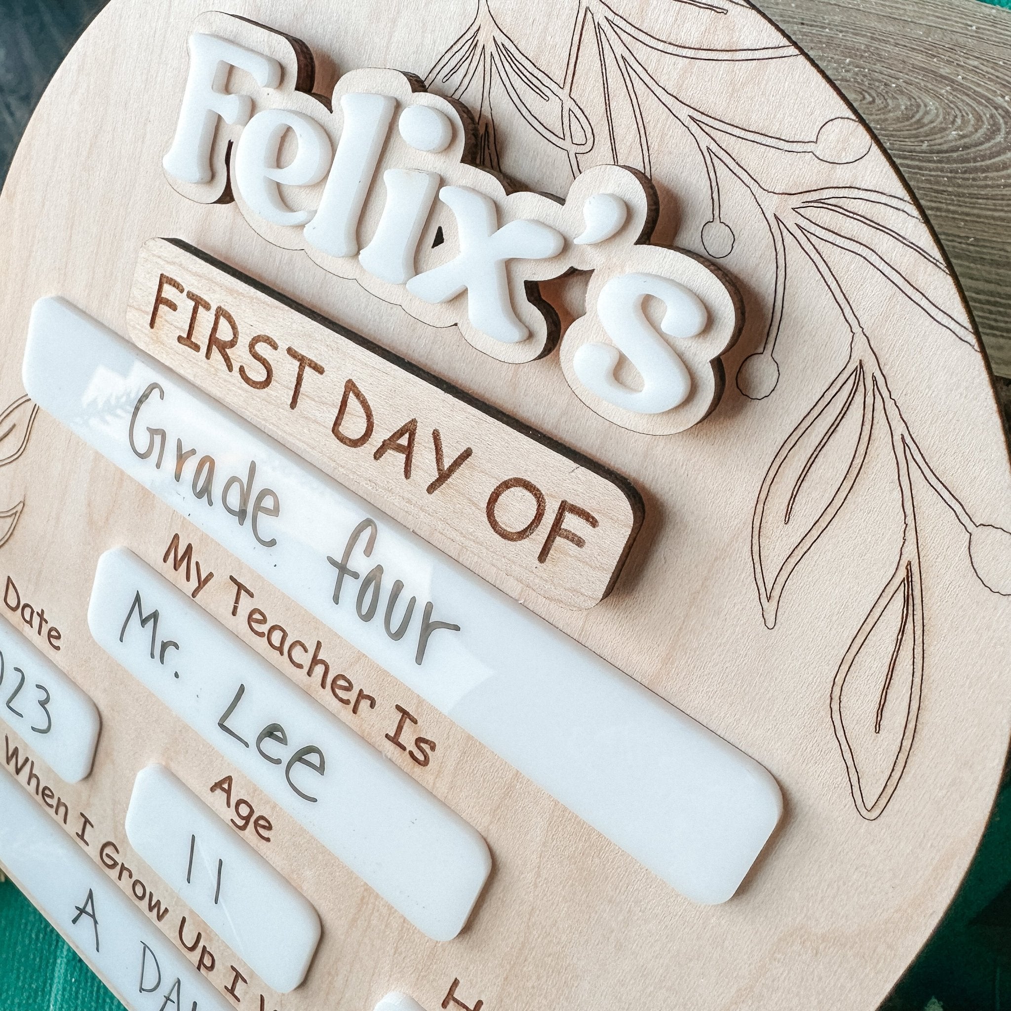 First Day / Last Day Fill In Photo Prop Arch - Sticks & Doodles