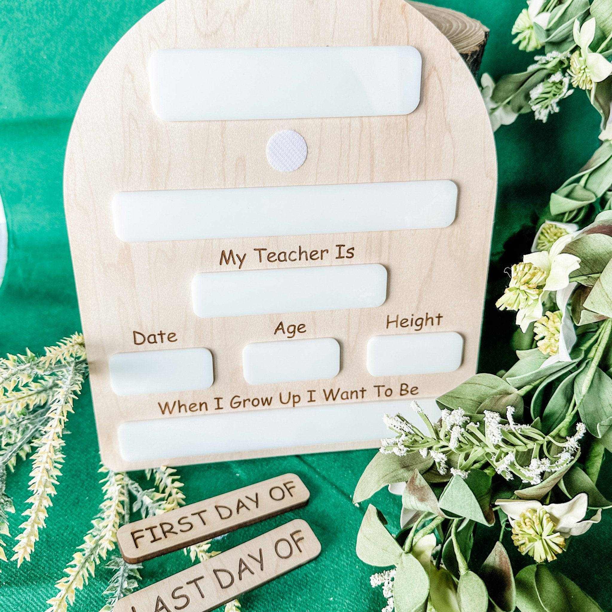 First Day / Last Day Fill In Photo Prop Arch - Sticks & Doodles