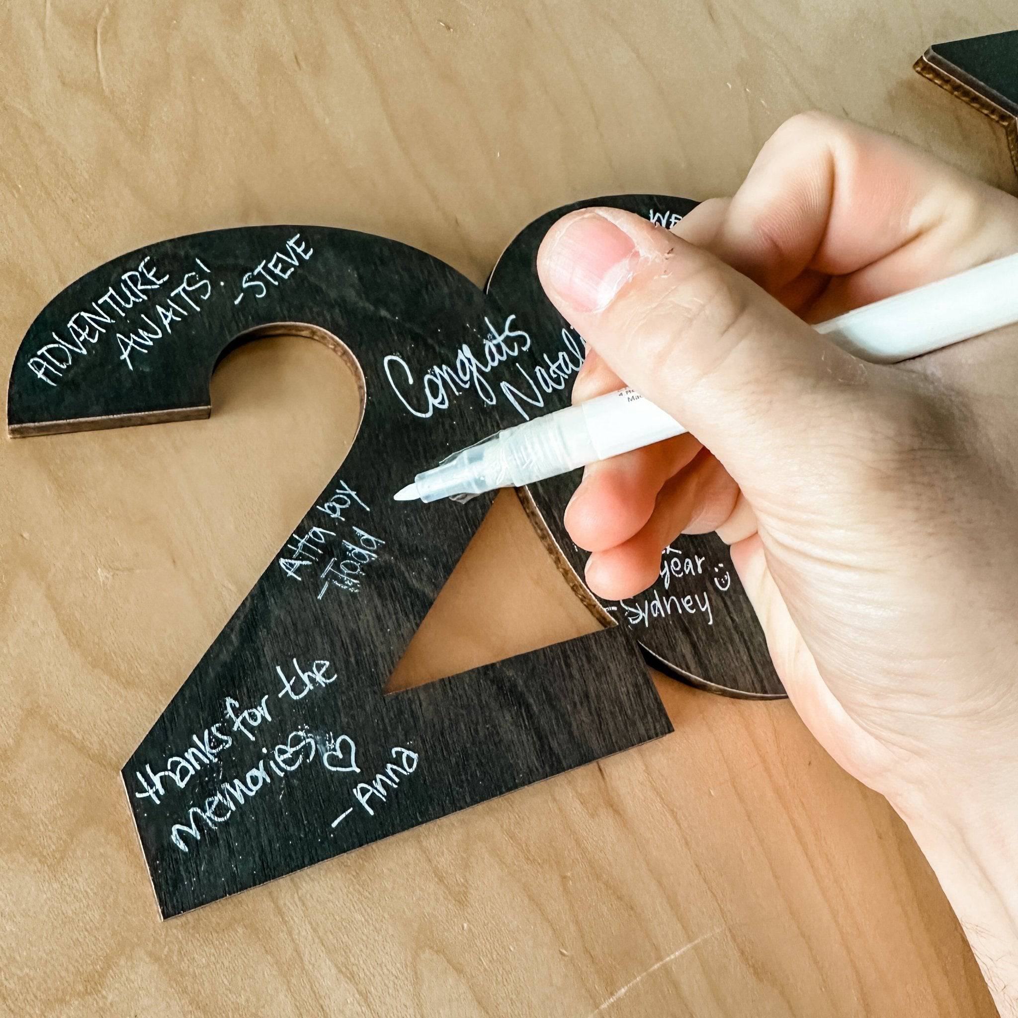 Graduation 2023 Guestbook Sign w/ Paint Pen - Sticks & Doodles