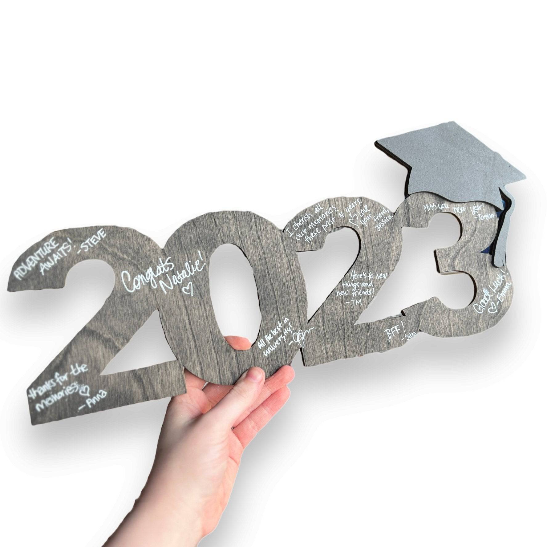 Graduation 2023 Guestbook Sign w/ Paint Pen - Sticks & Doodles