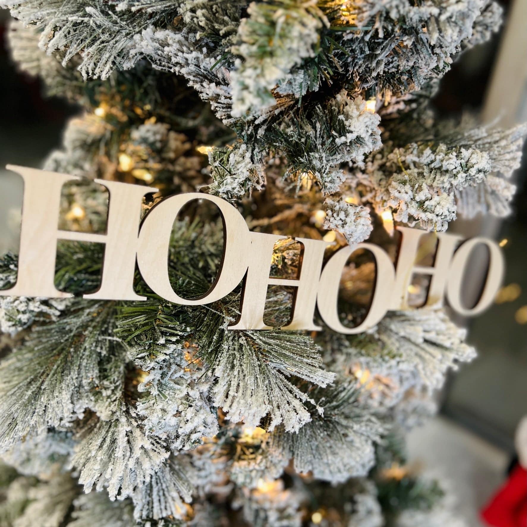 Ho Ho Ho Single Layer Sign - Sticks & Doodles