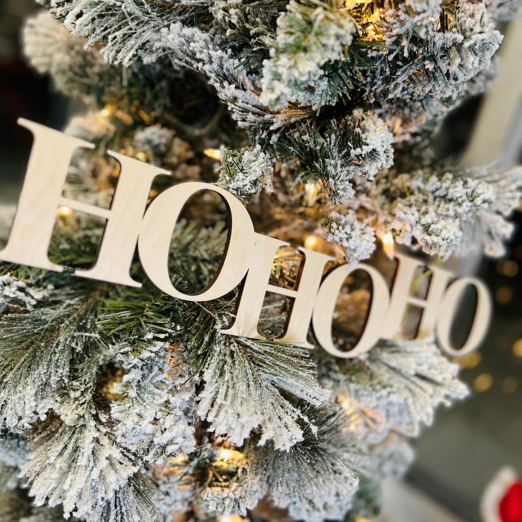 Ho Ho Ho Single Layer Sign - Sticks & Doodles