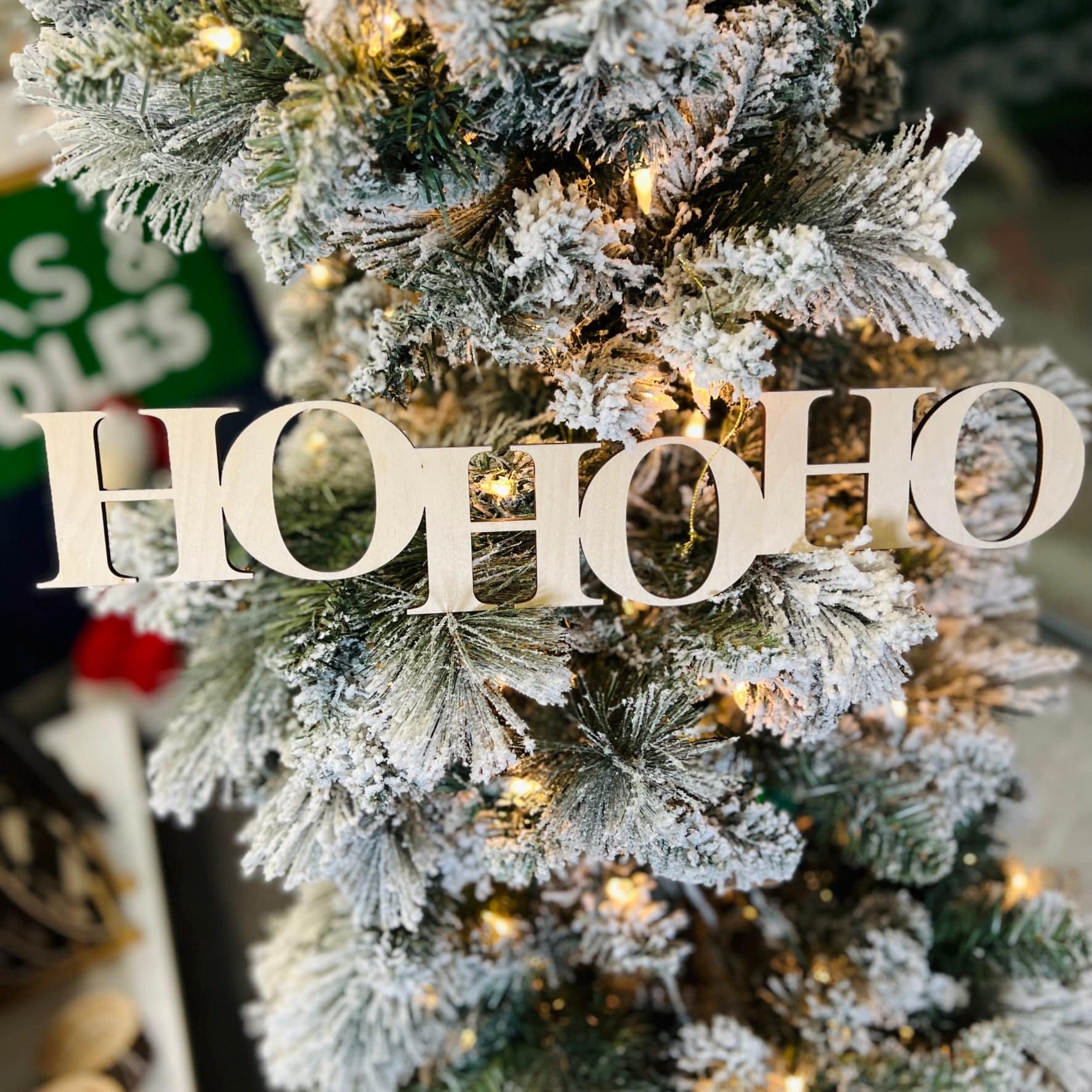 Ho Ho Ho Single Layer Sign - Sticks & Doodles