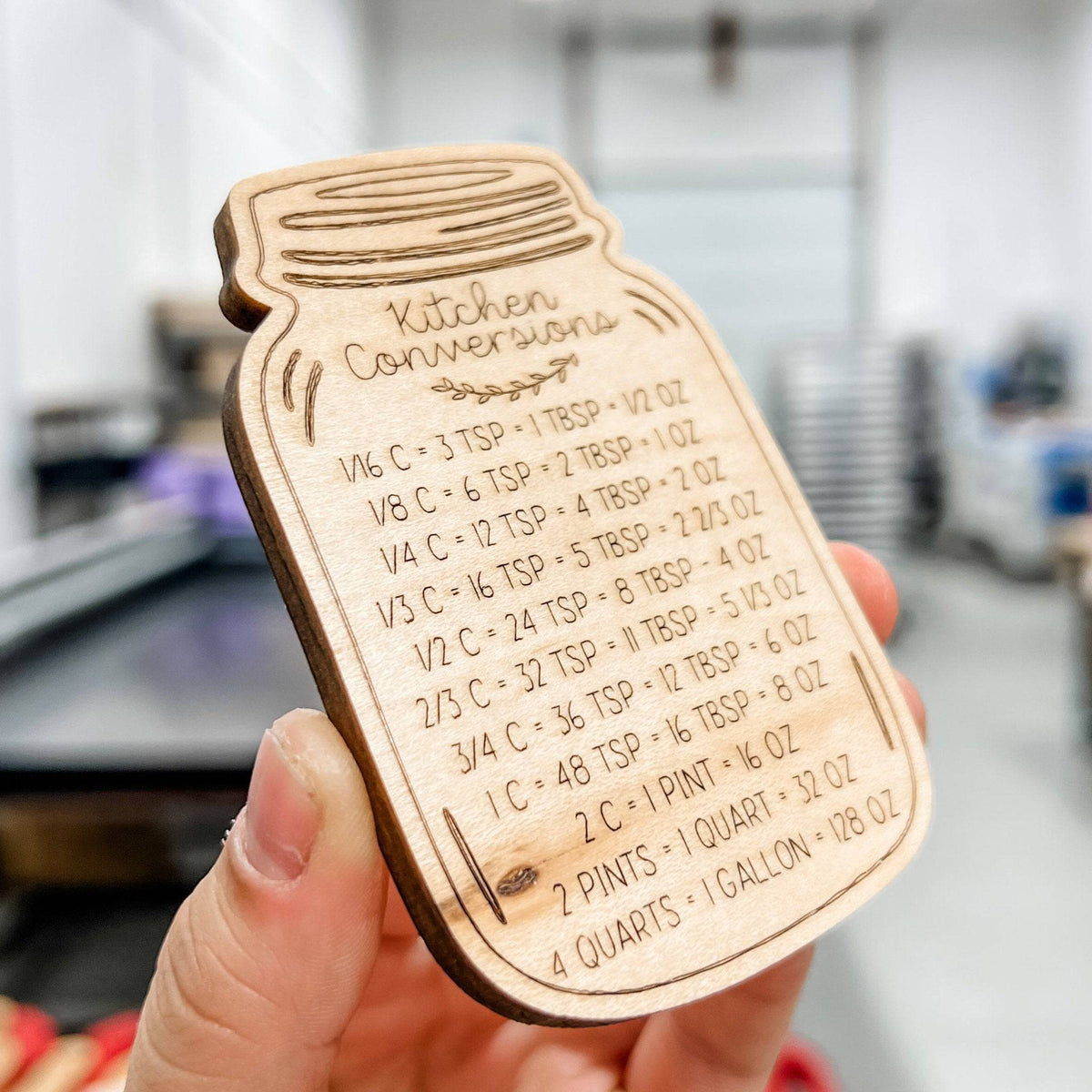 Kitchen Conversions Jar Wood Cutout - Sticks & Doodles