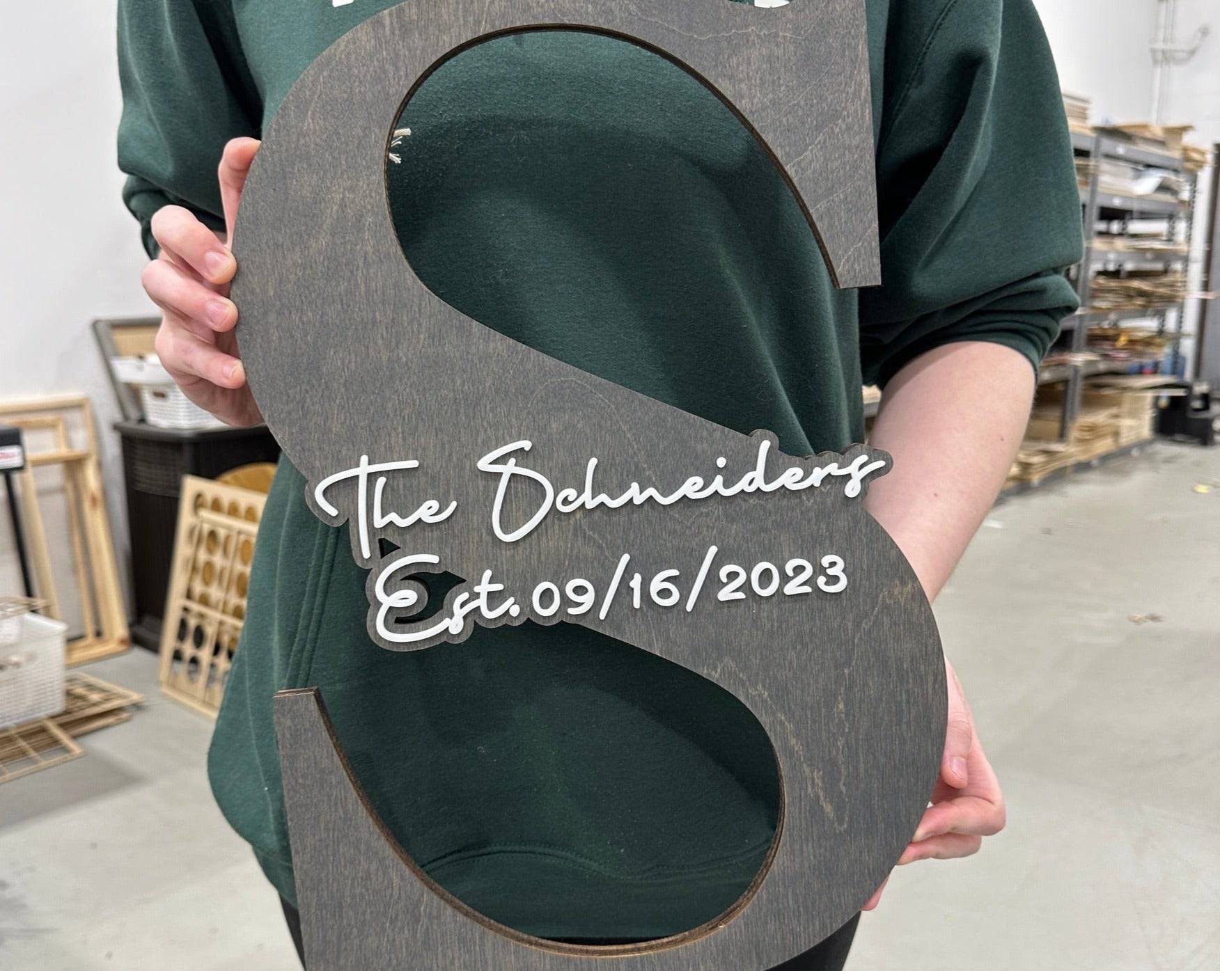 Large Letter Guestbook Sign - Sticks & Doodles