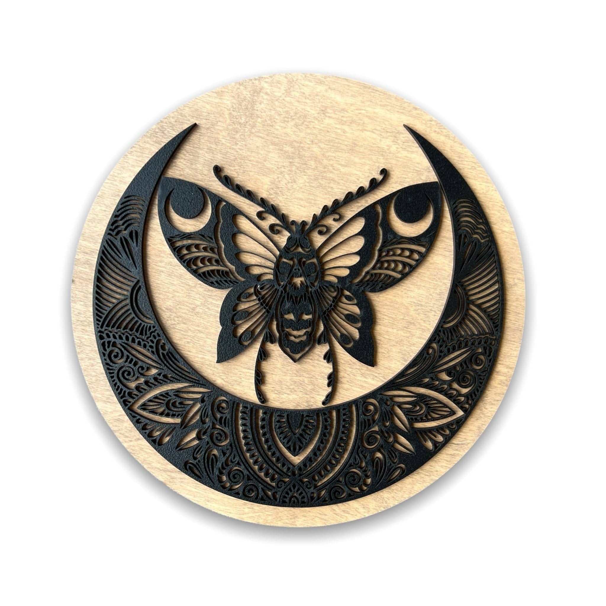 Moon Moth Mini Sign - Sticks & Doodles