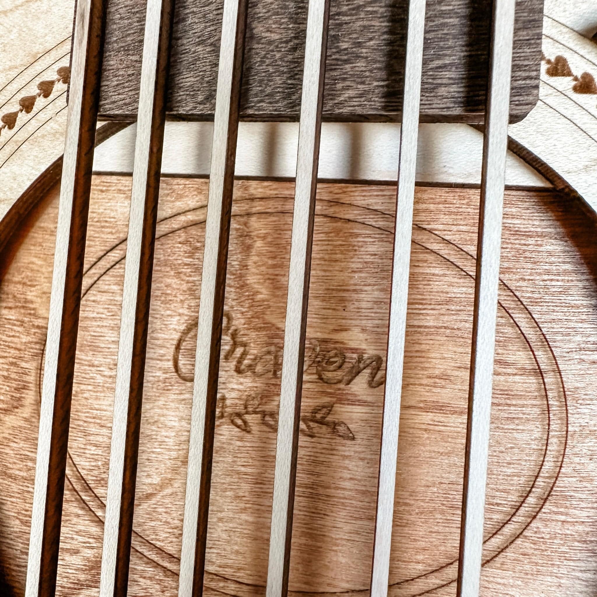 Multilayer Guitar 3D Wood Art - Sticks & Doodles