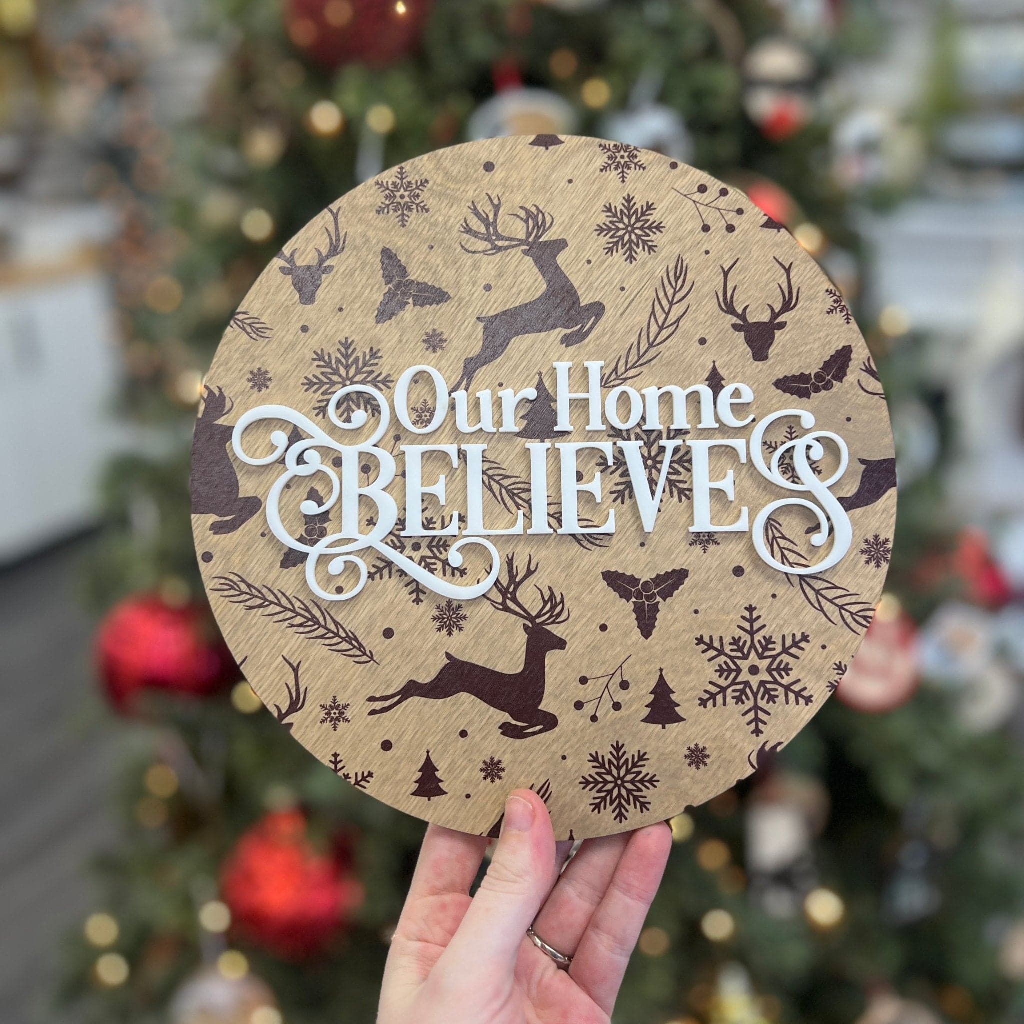 Our Home Believes 3D Wood Sign - Sticks & Doodles