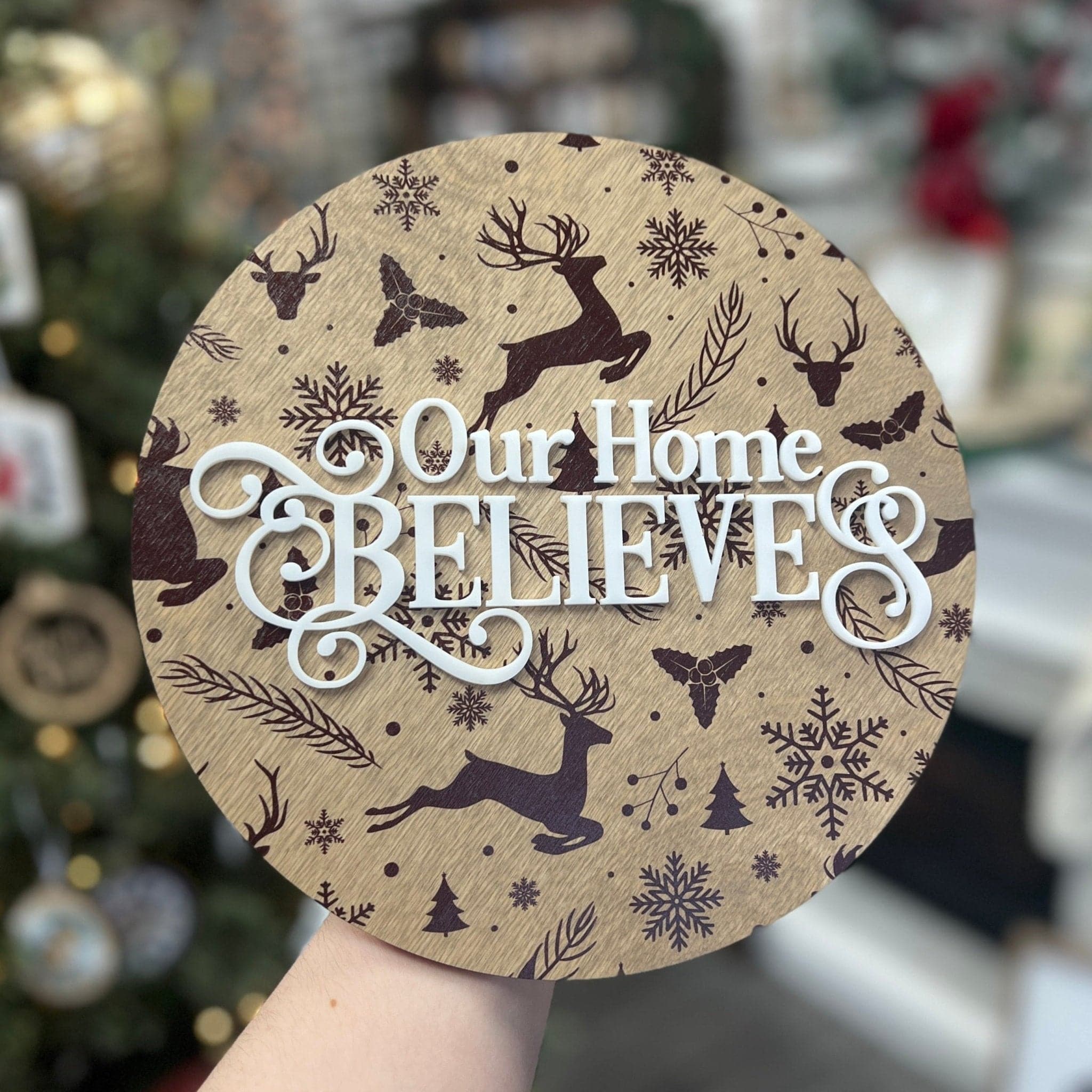 Our Home Believes 3D Wood Sign - Sticks & Doodles