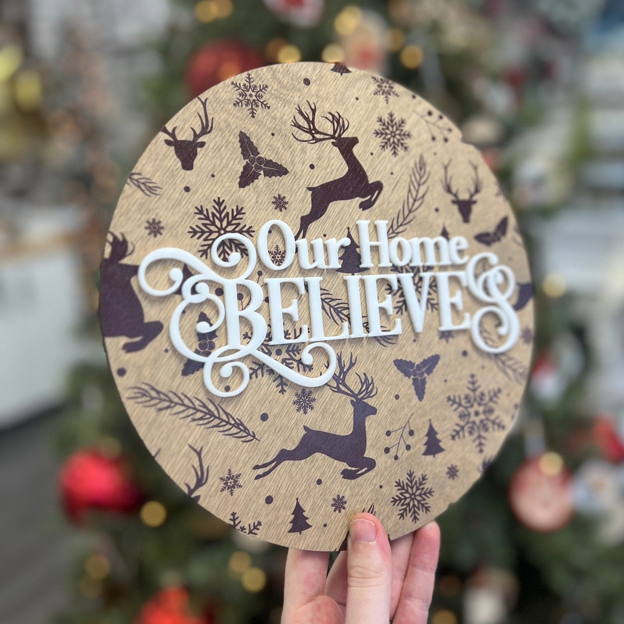 Our Home Believes 3D Wood Sign - Sticks & Doodles