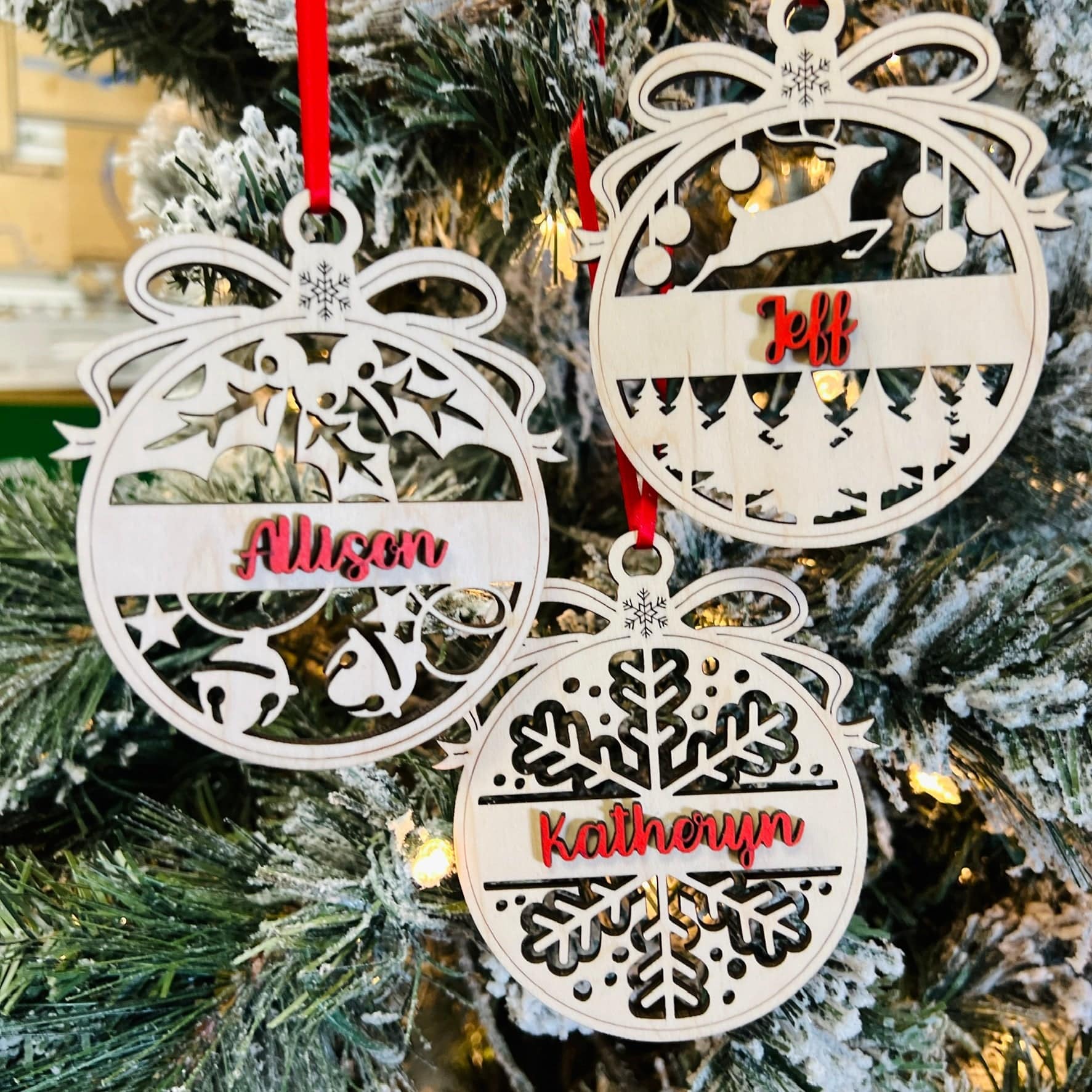 Personalized Bauble Ornaments - Sticks & Doodles