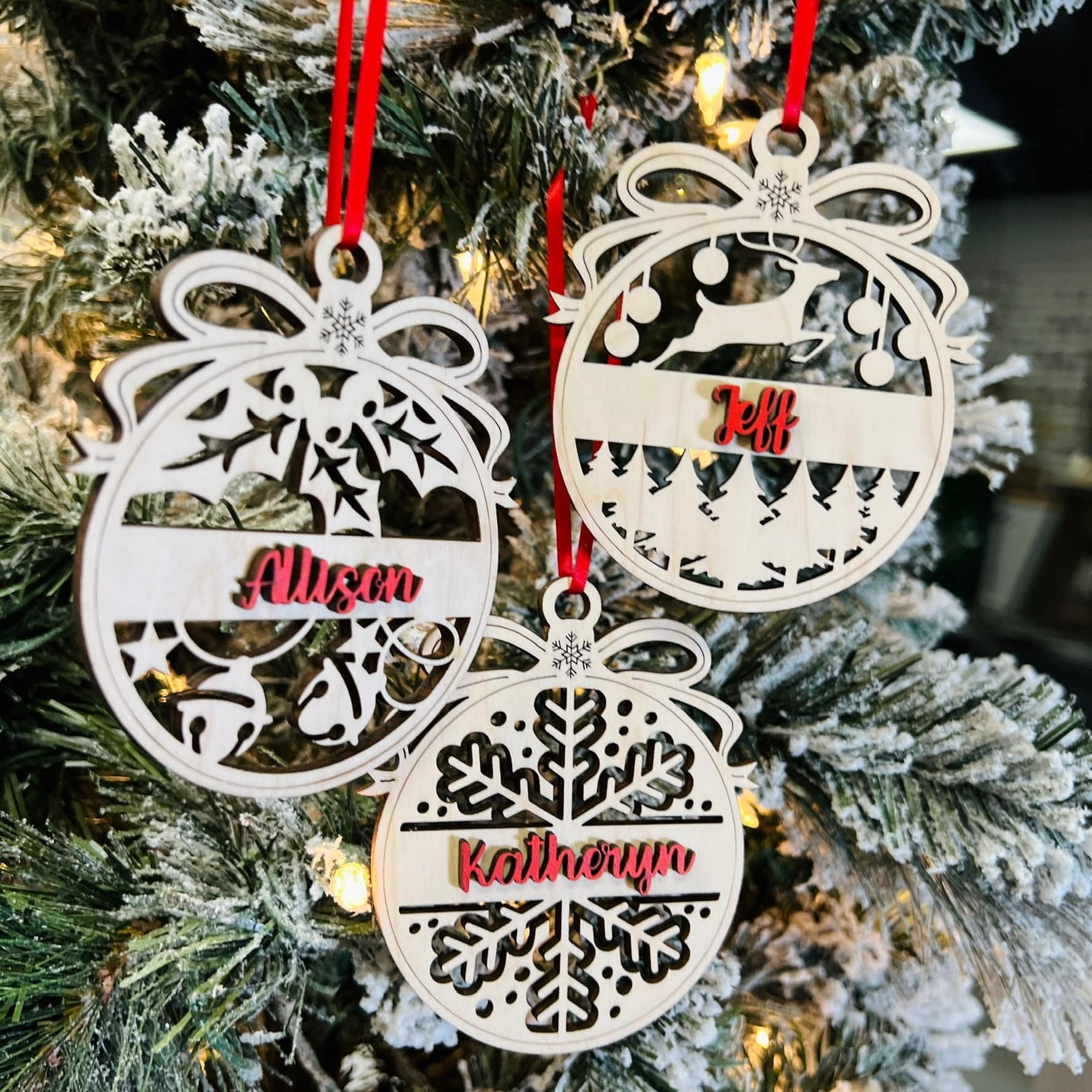 Personalized Bauble Ornaments - Sticks & Doodles