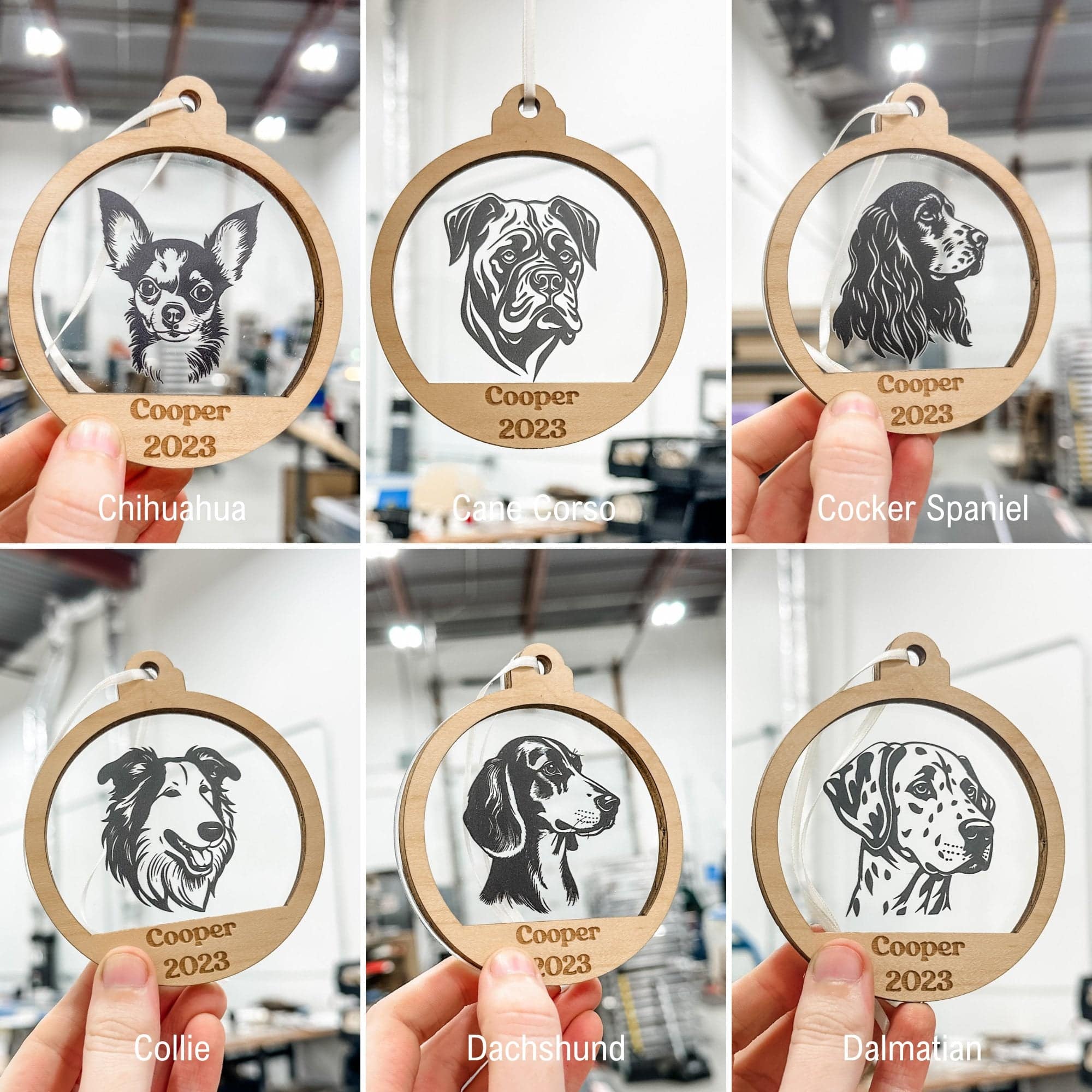 Personalized Dog Breed Ornaments **Choose from 48 Dog Breeds!** - Sticks & Doodles