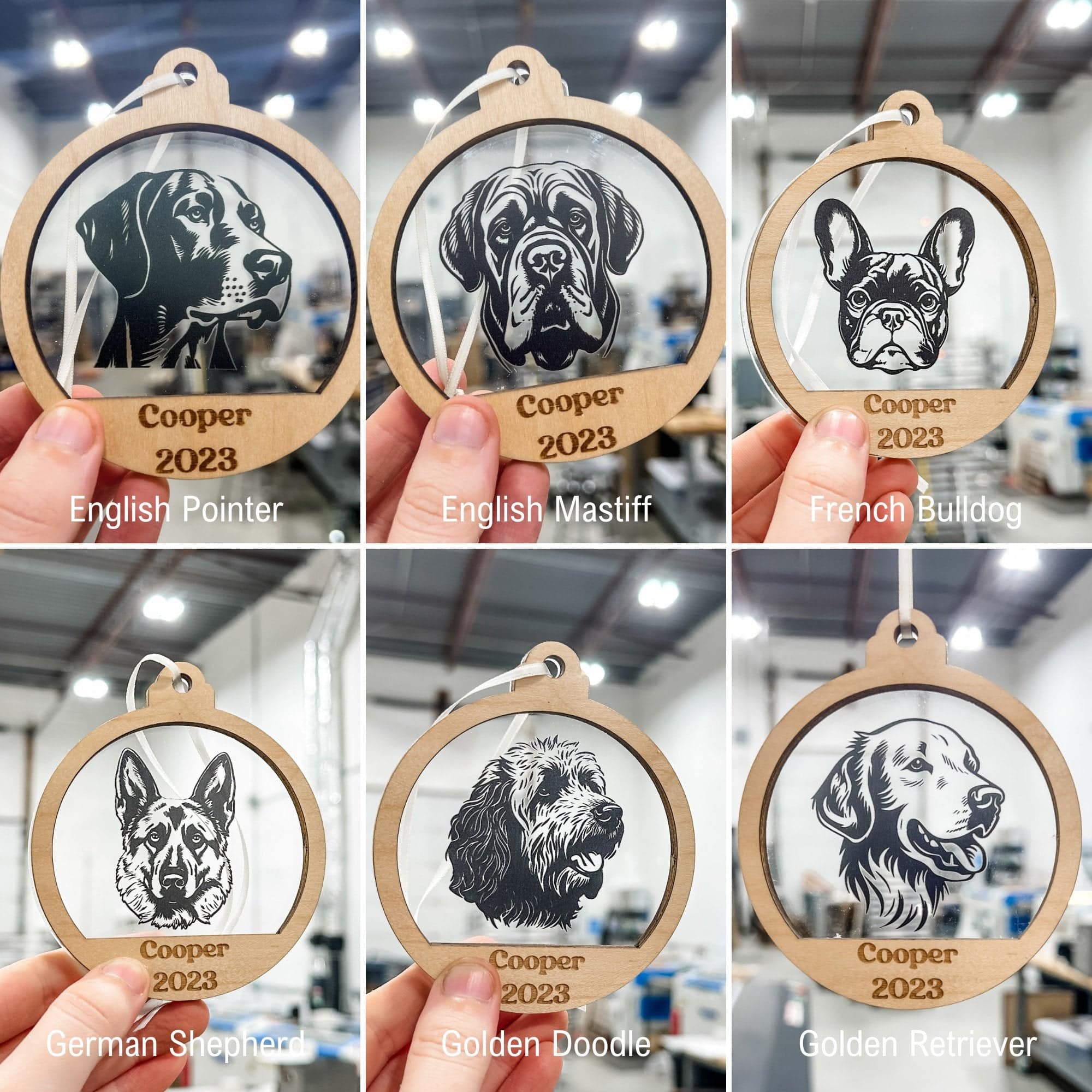 Personalized Dog Breed Ornaments **Choose from 48 Dog Breeds!** - Sticks & Doodles