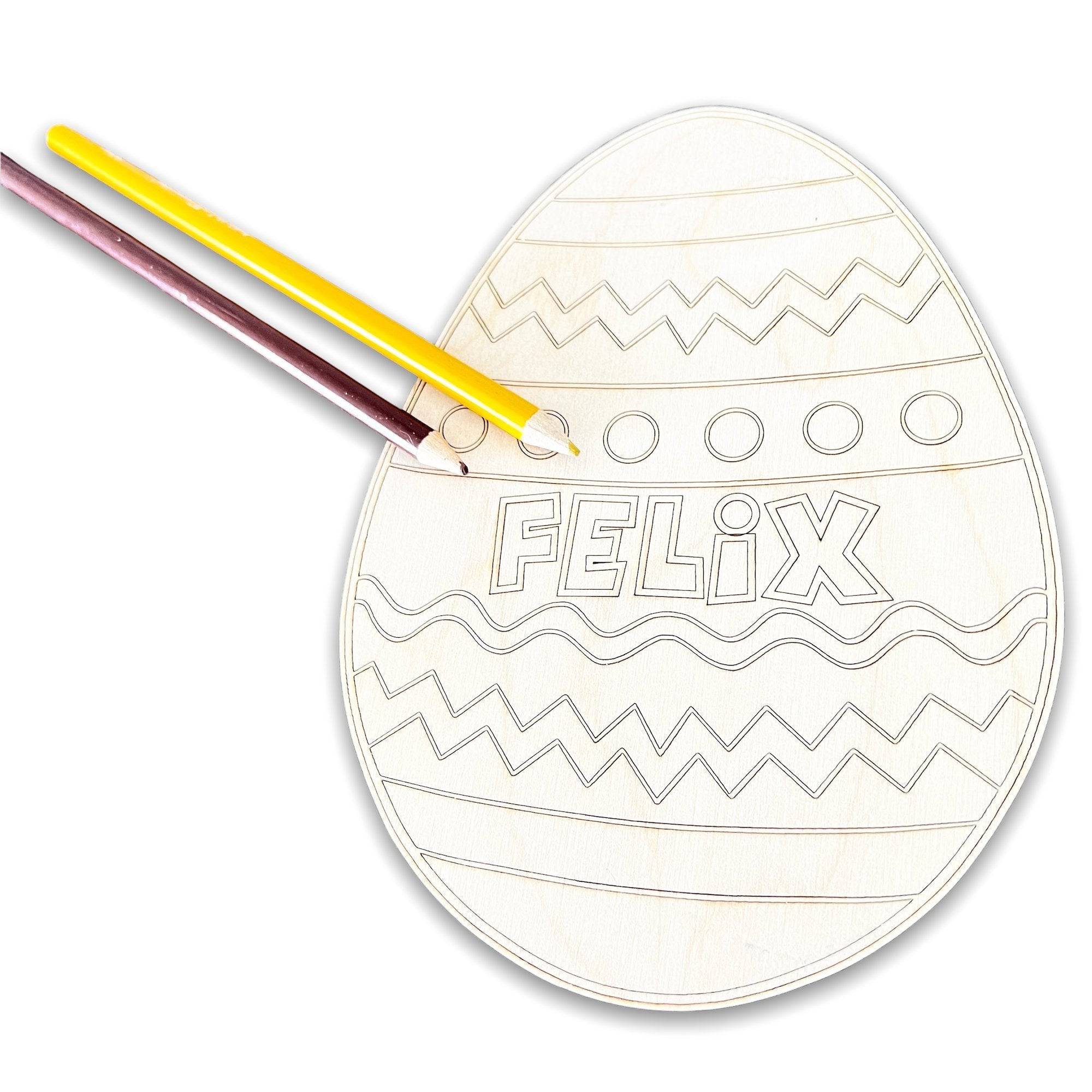 Personalized Easter Egg Colour Me - Sticks & Doodles