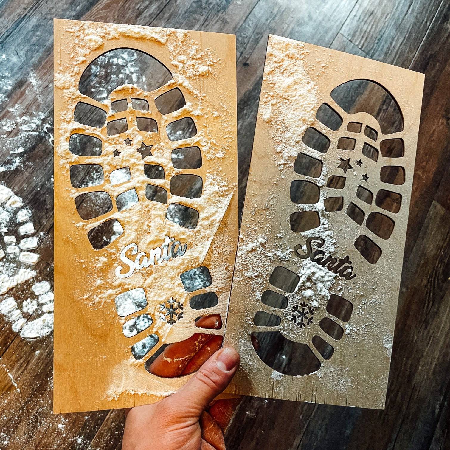 Santa's Footprints Stencil - Sticks & Doodles