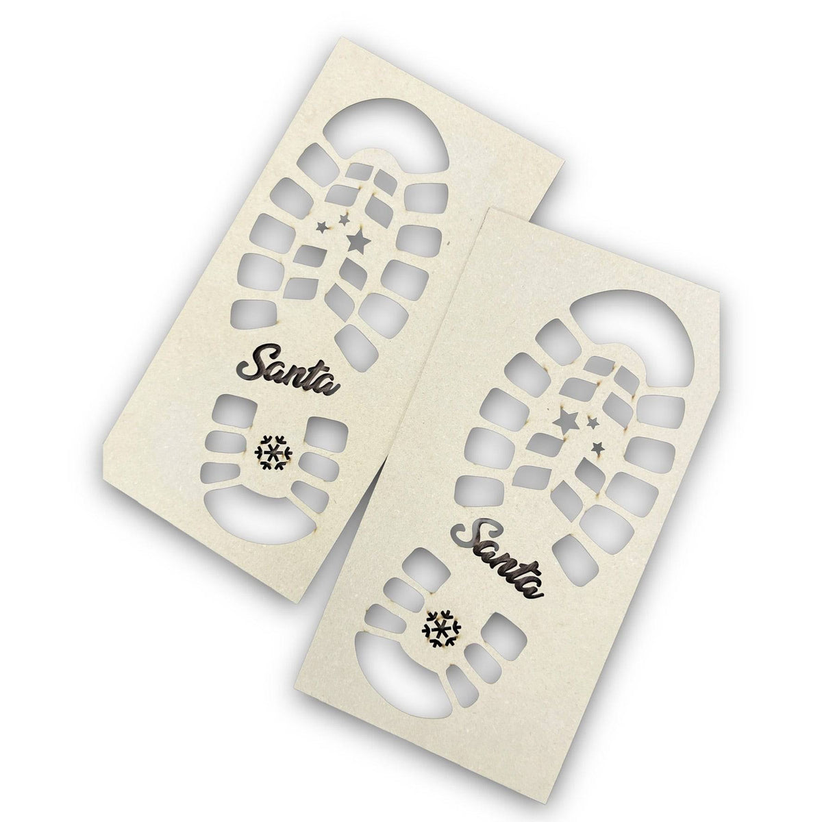 Santa's Footprints Stencil - Sticks & Doodles