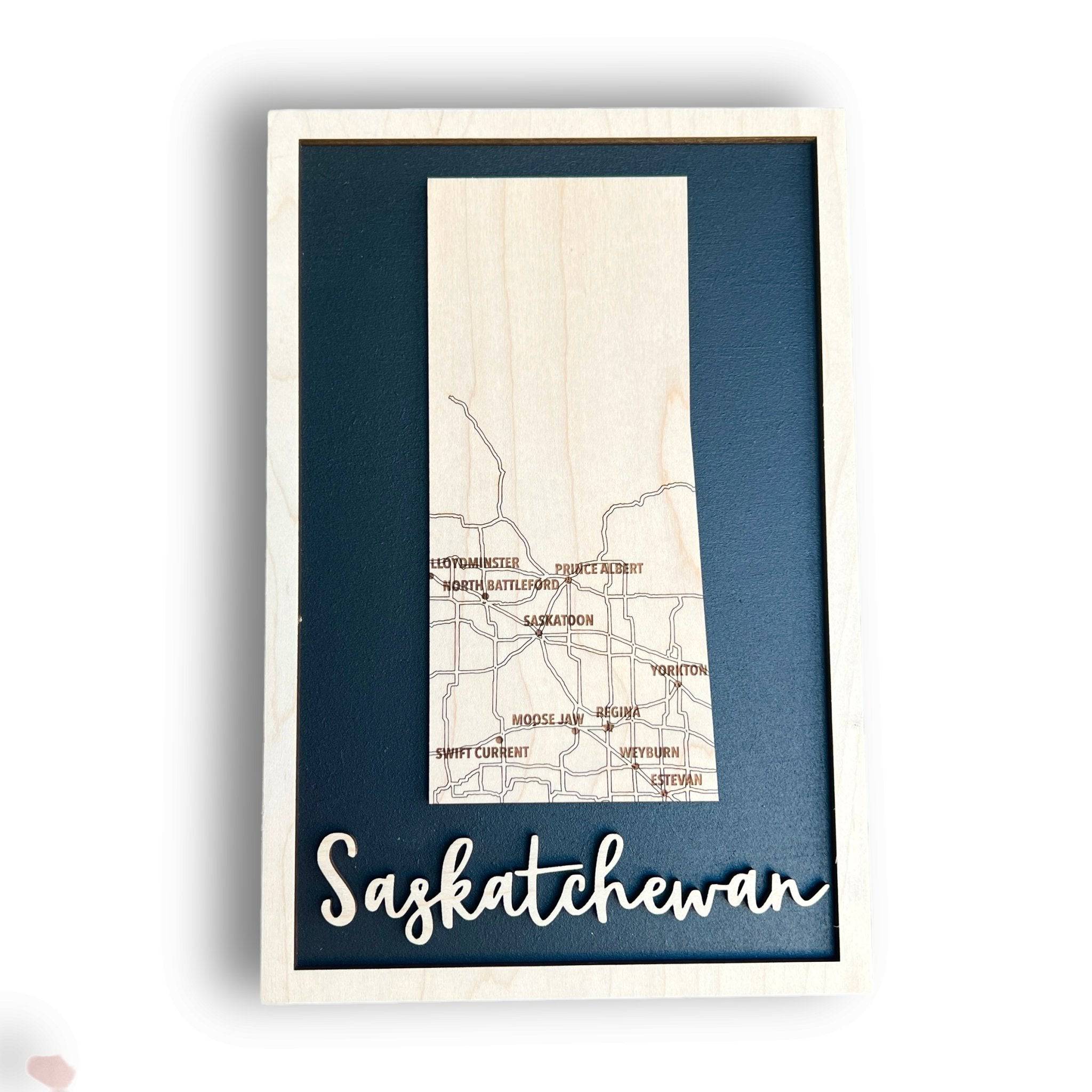 Saskatchewan Map Mini Sign - Sticks & Doodles