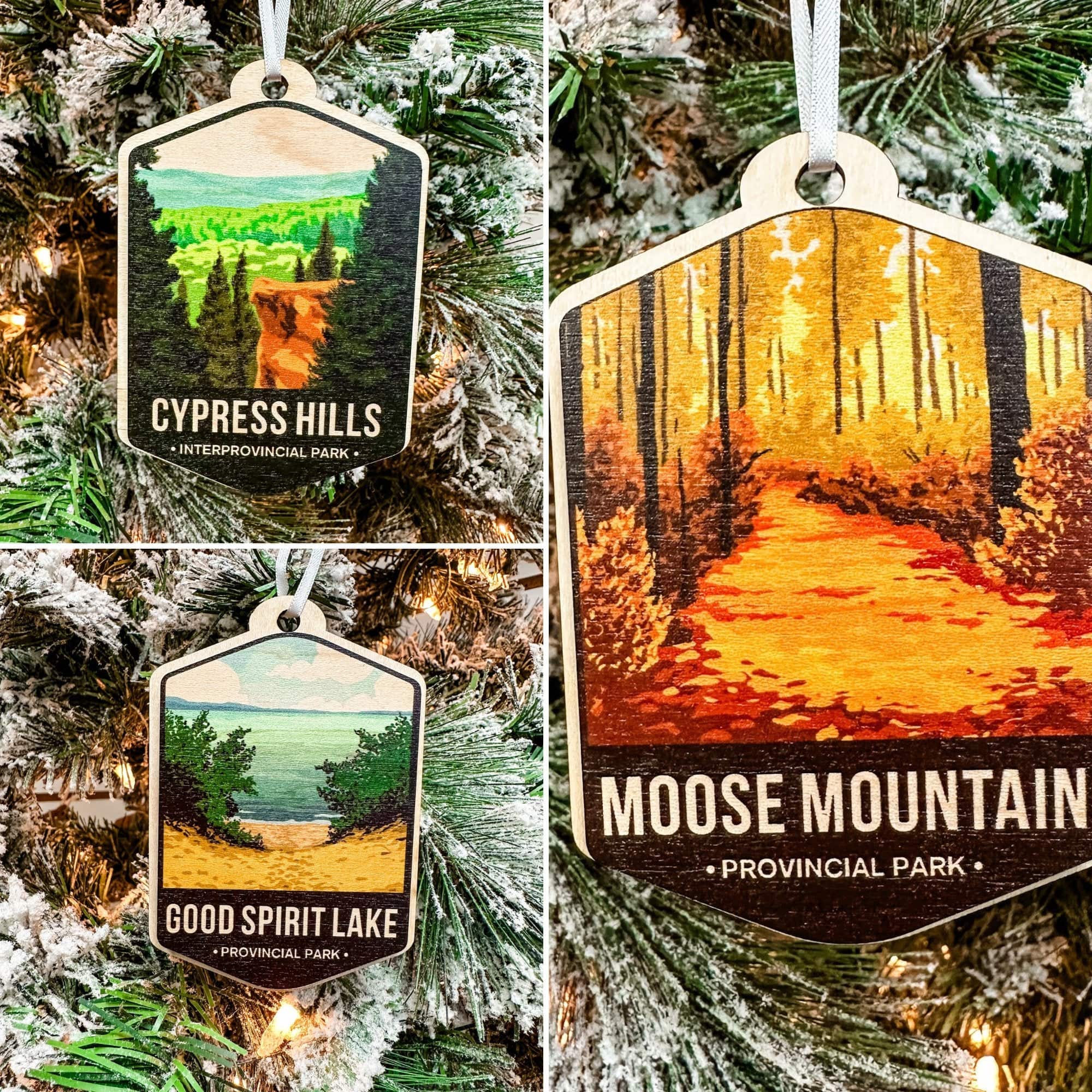 Saskatchewan Provincial Parks Watercolour 3D Wood Ornaments **Five More Launch This February!** - Sticks & Doodles