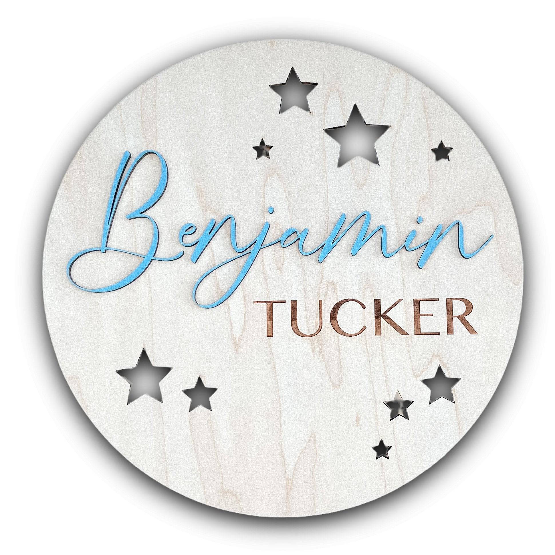 Stars Mini Birth Announcement Sign - Sticks & Doodles