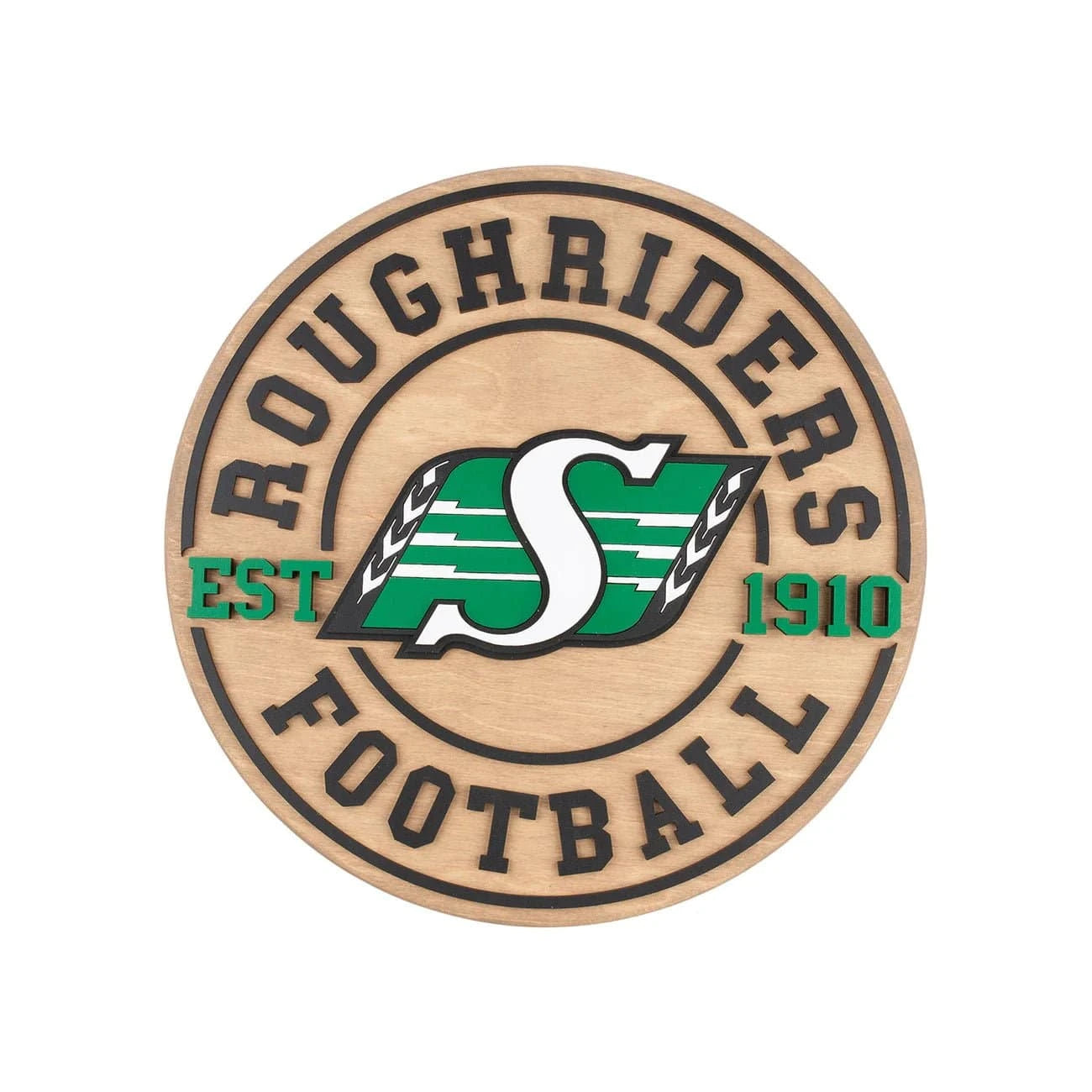 Sticks & Doodles x Saskatchewan Roughriders Wood Family Sign - Sticks & Doodles