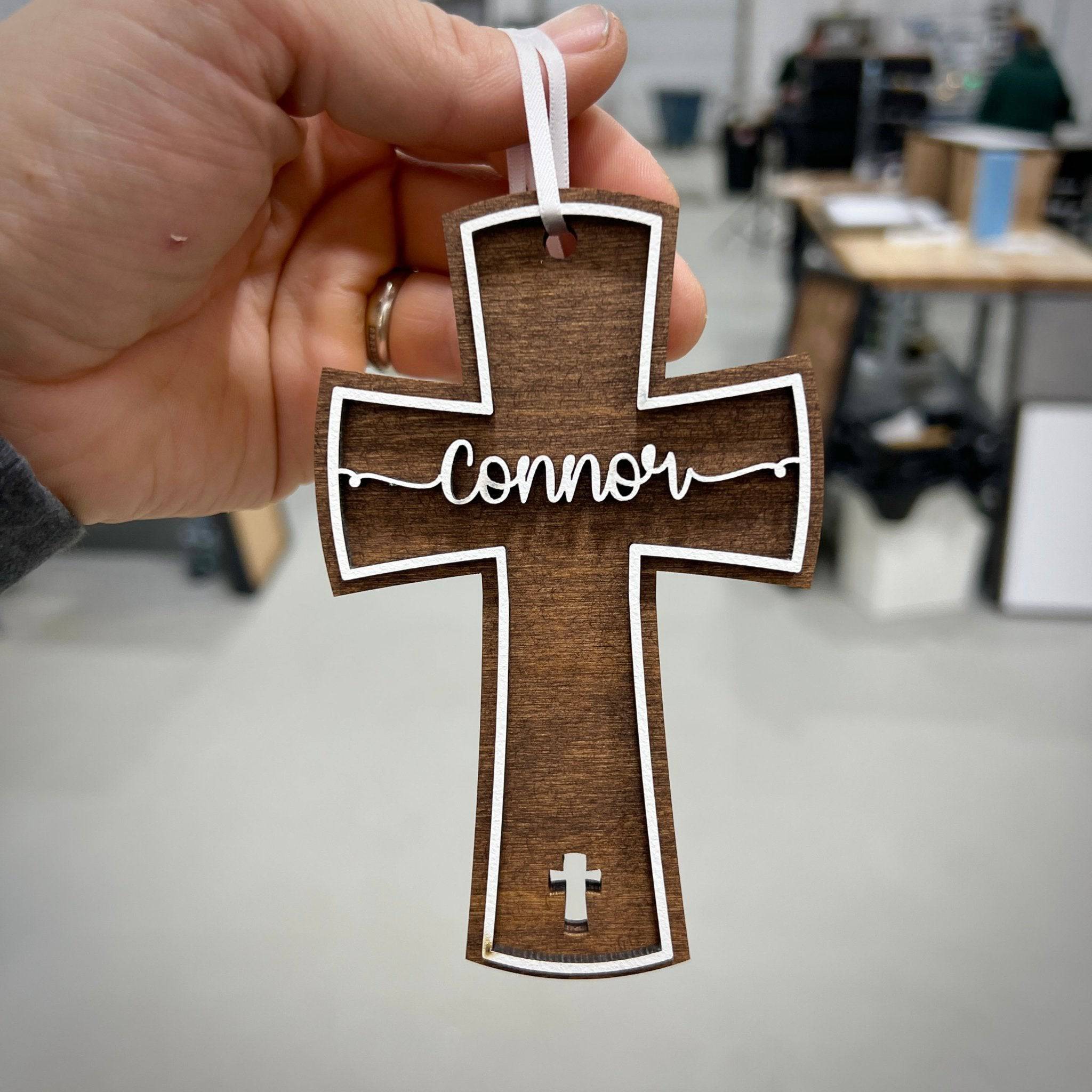 Personalized on sale cross keychain