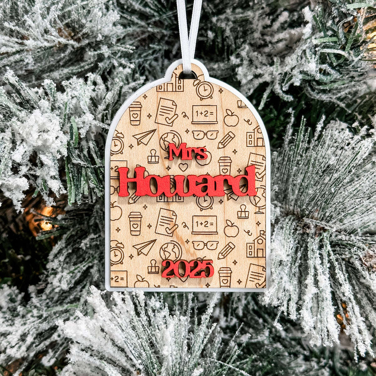 Personalized Teacher Arch Ornament