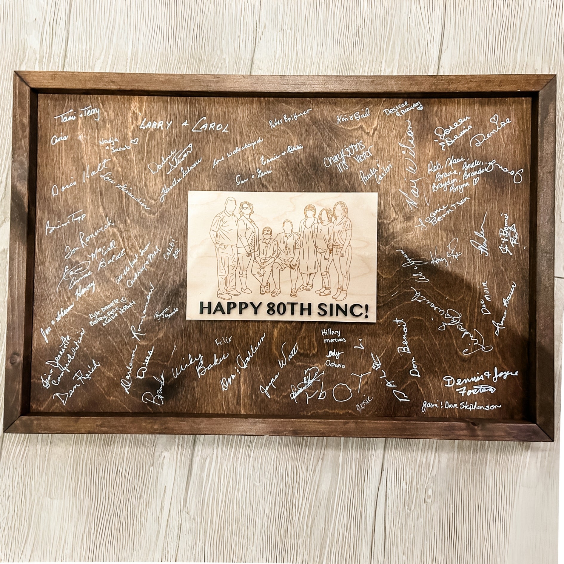 The Matted Framed Wooden Guestbook